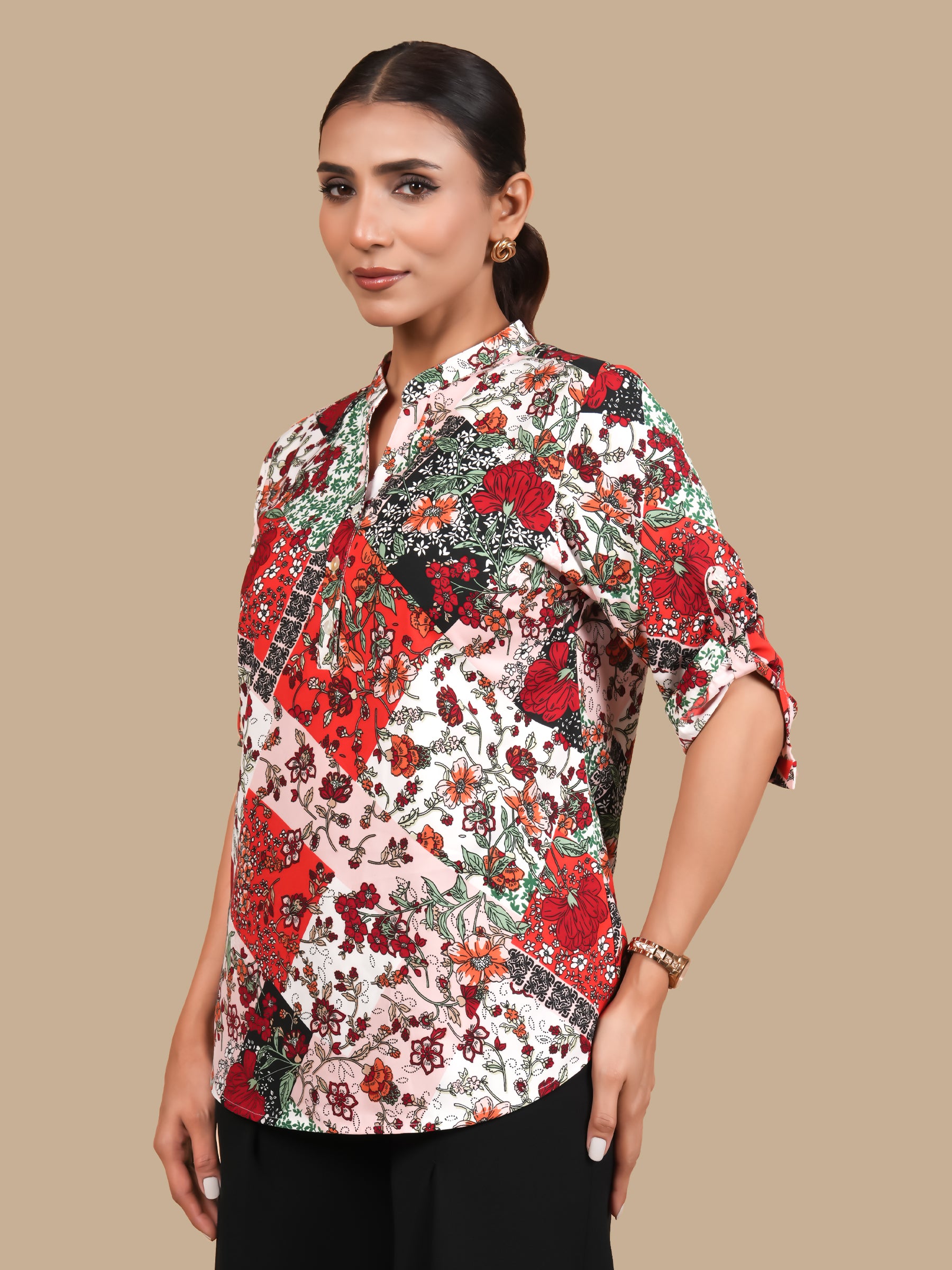 VINTAGE PATCH PRINT TOP