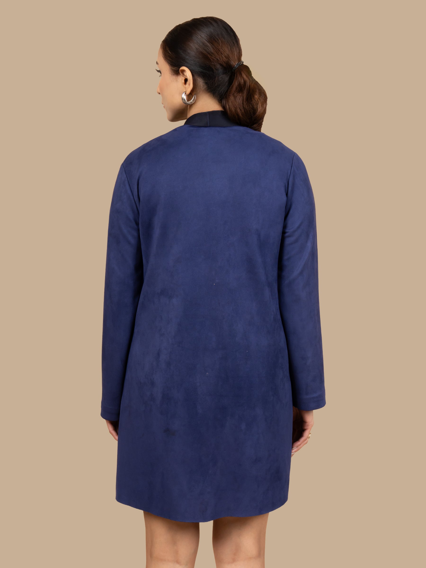 FRINGE SWAROSVKI NAVY  SHRUG