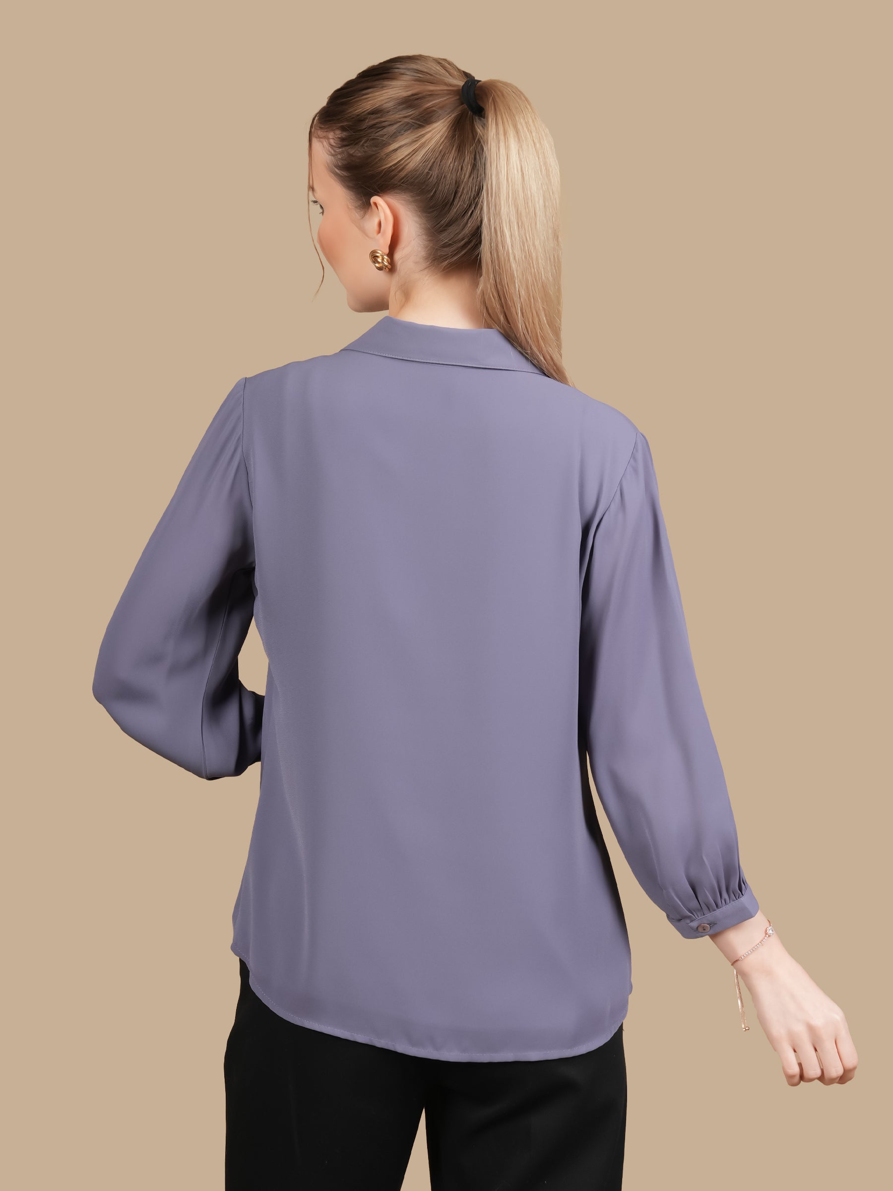 BUTTERFLY SEQUINS  GREY SHIRT