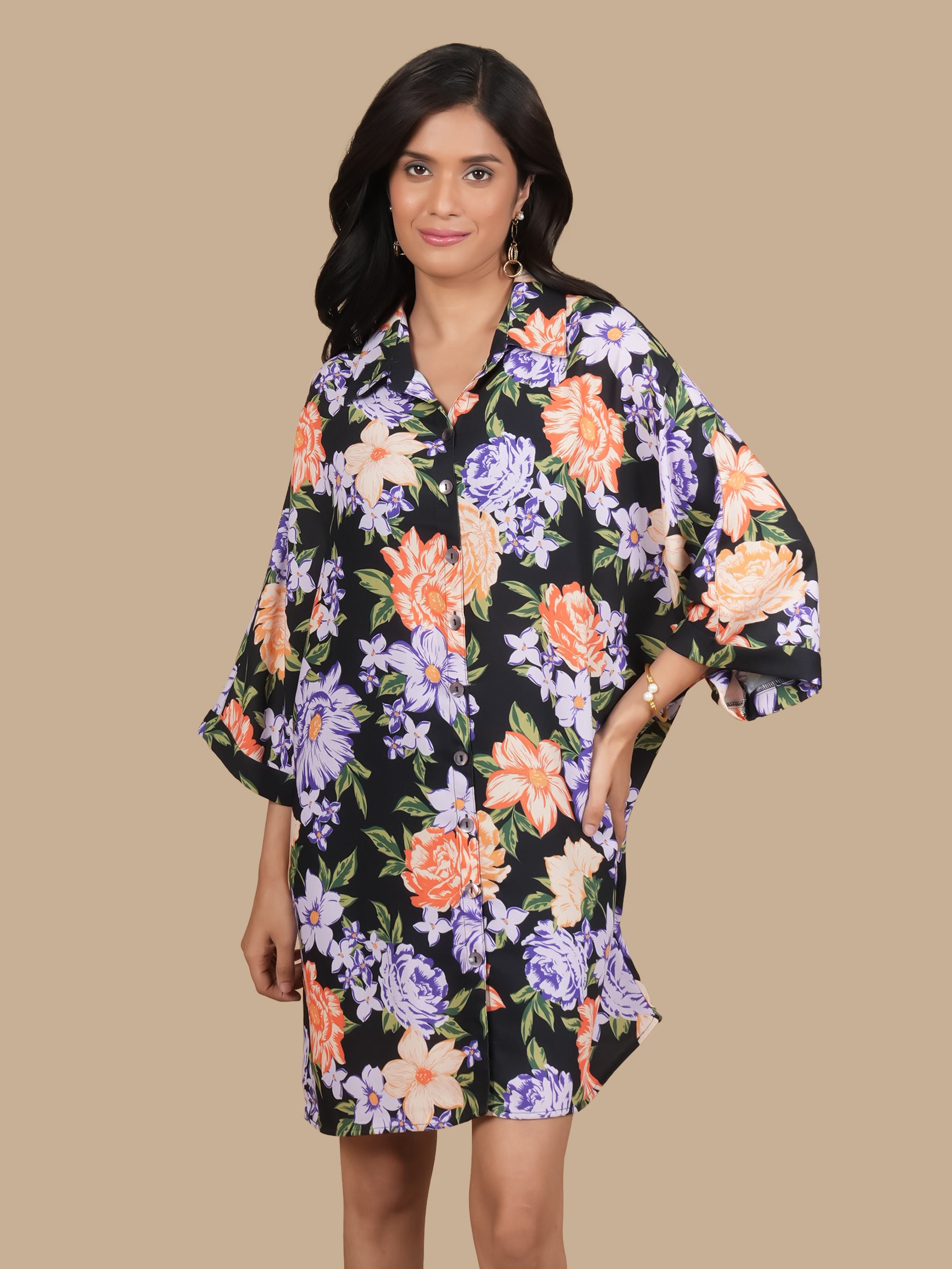 WILDFLOWER SHIRT DRESS