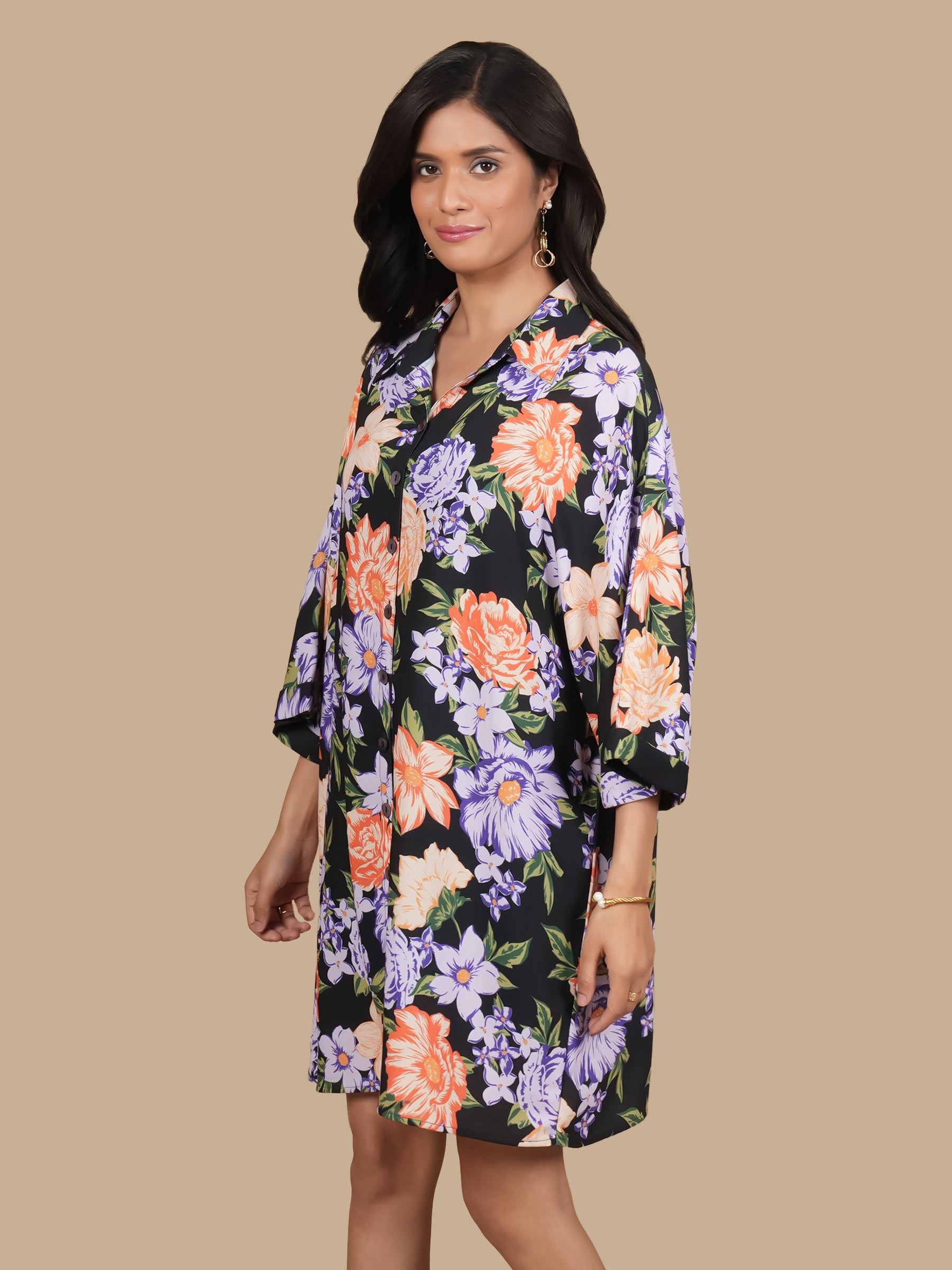WILDFLOWER SHIRT DRESS