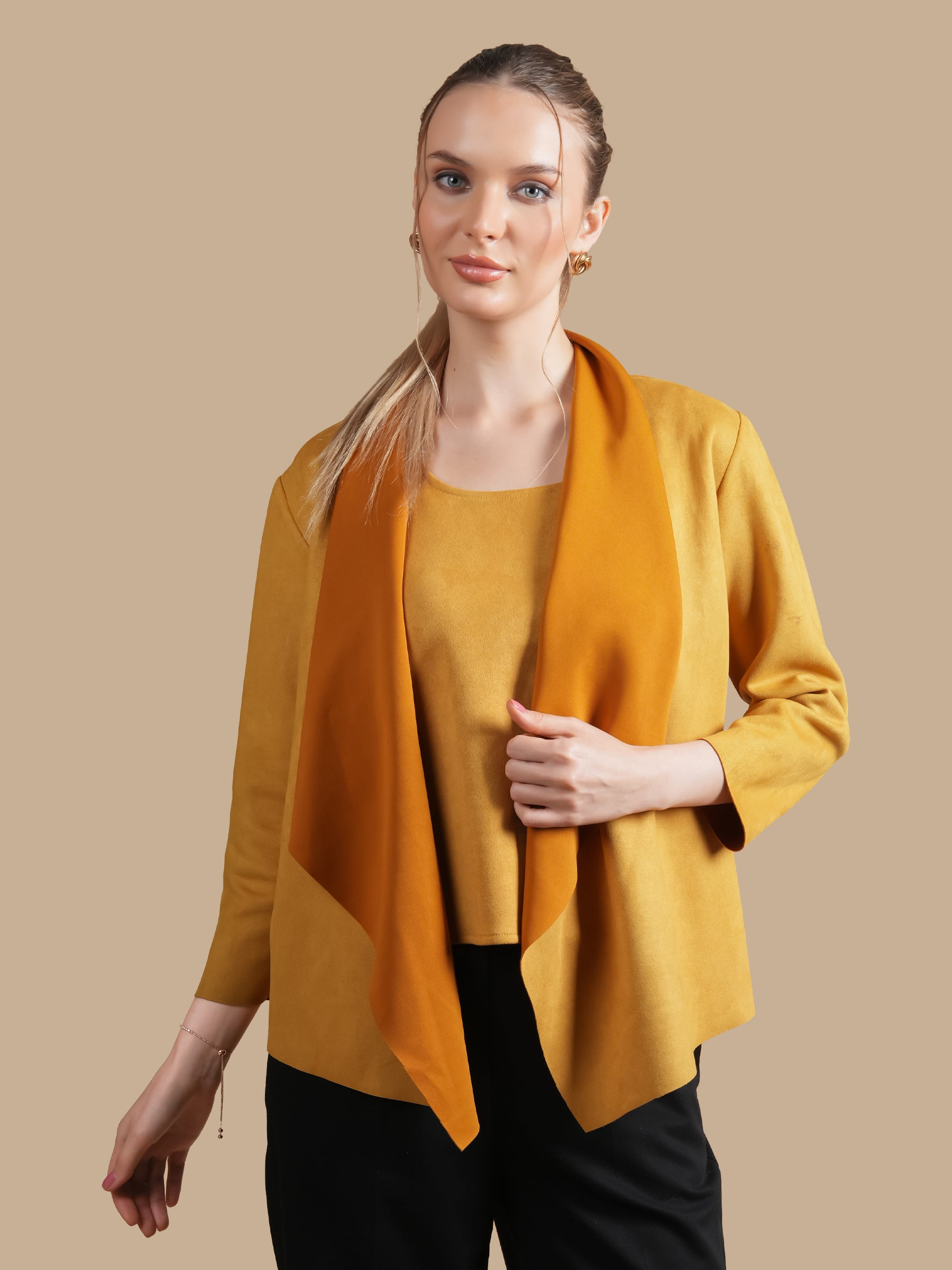 TWO PIECE SUEDE SHRUG  SET