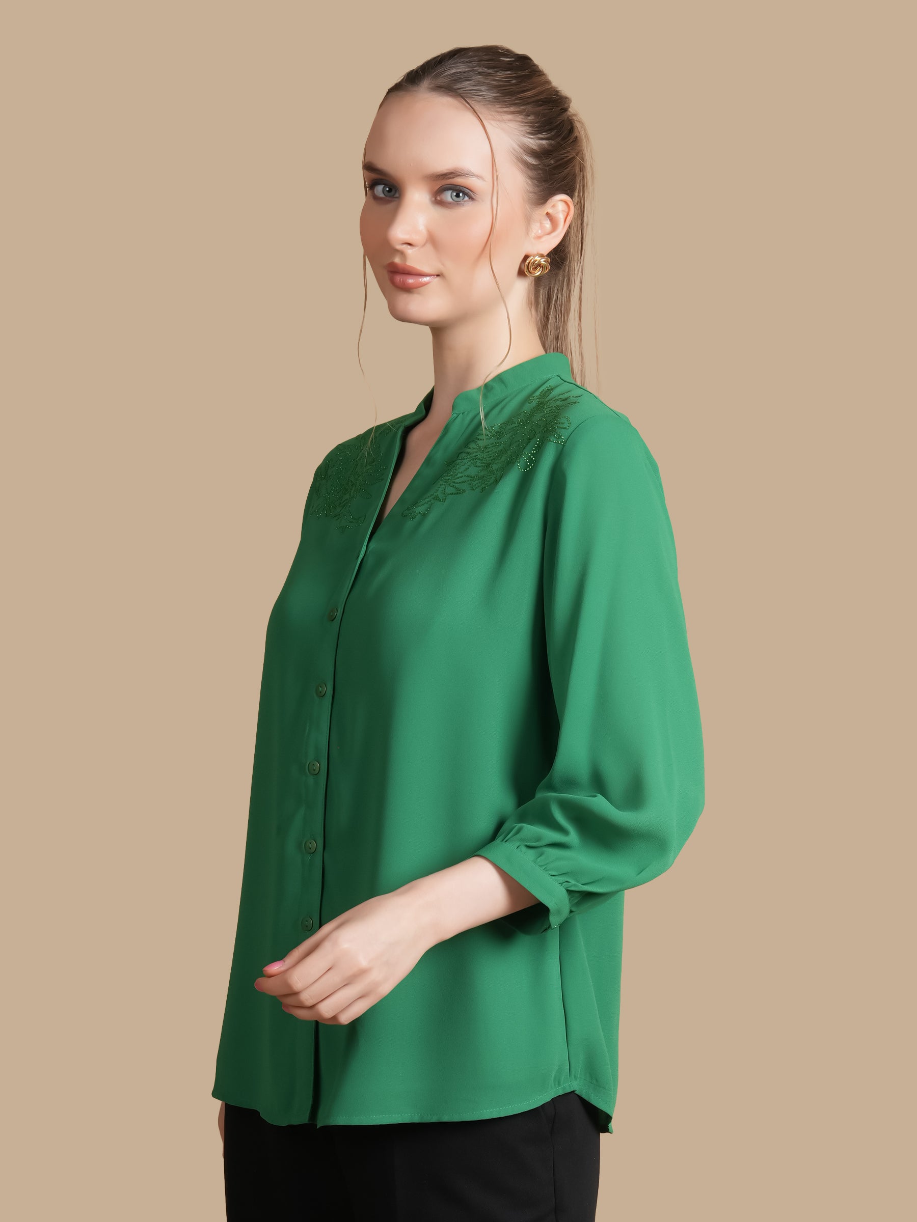 EMERALD SWAROSVKI TOP