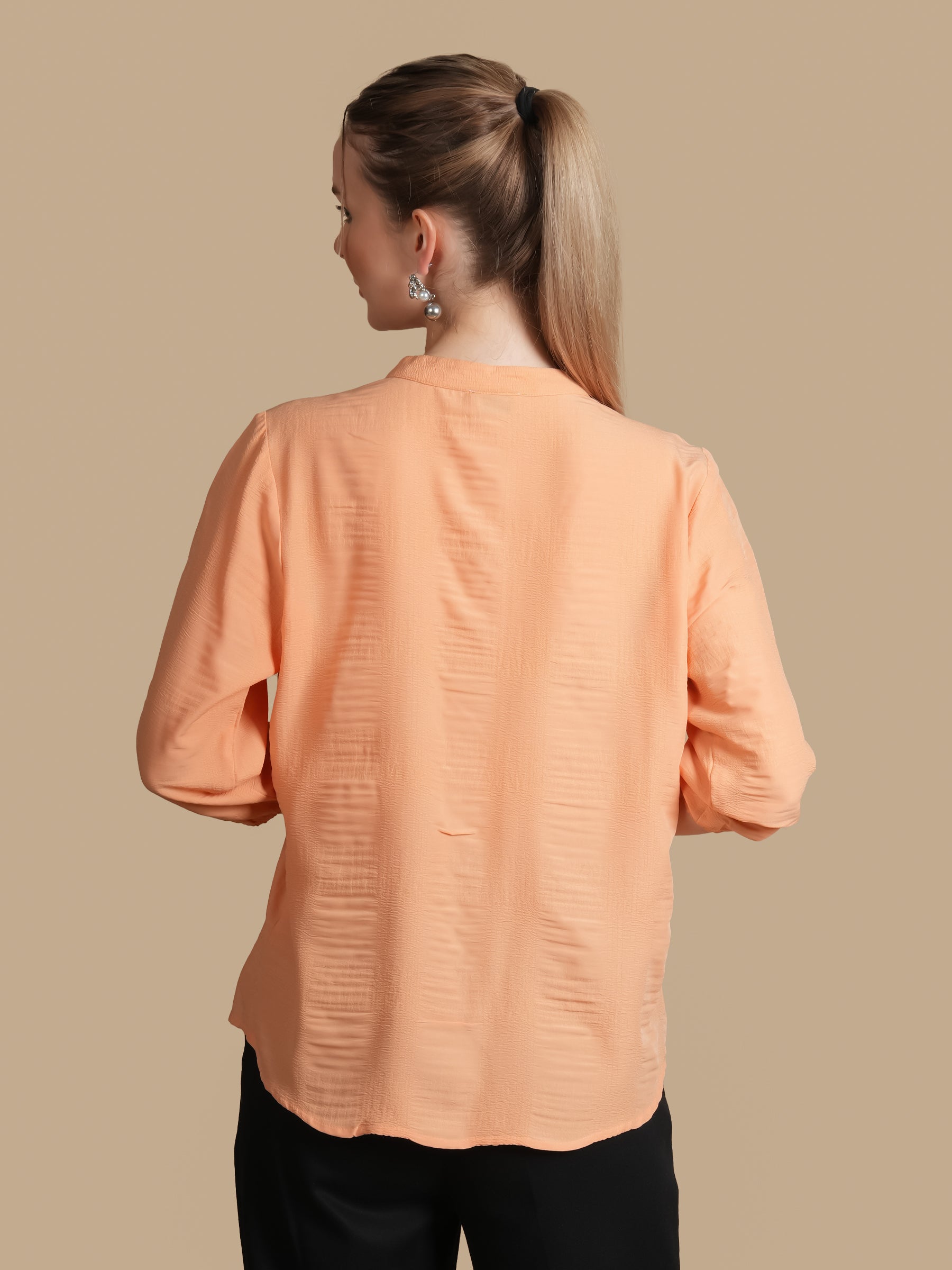 TEXTURED SWAROSVKI PEACH TOP