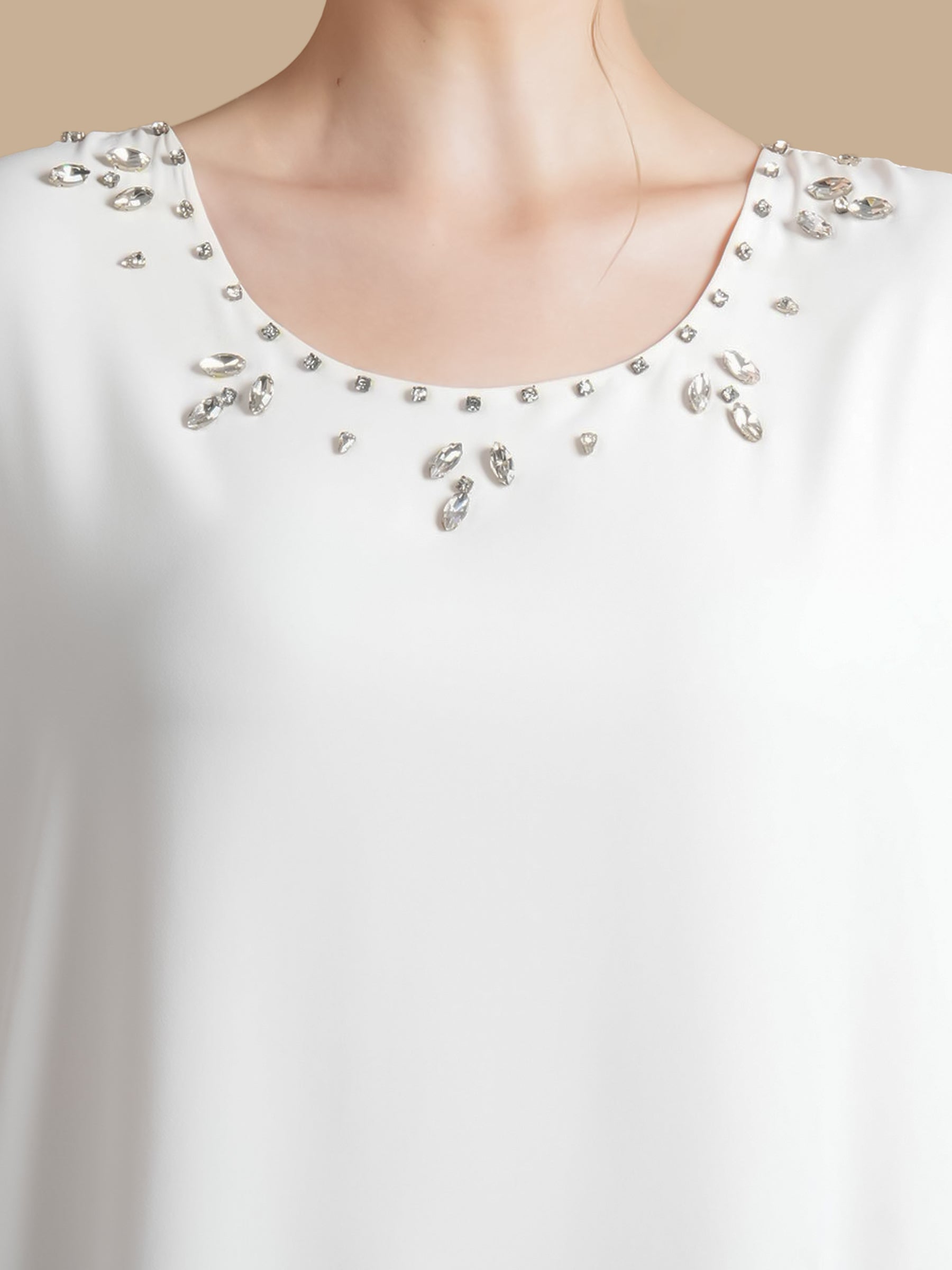 CRYSTAL CURVE OFF WHITE  TOP