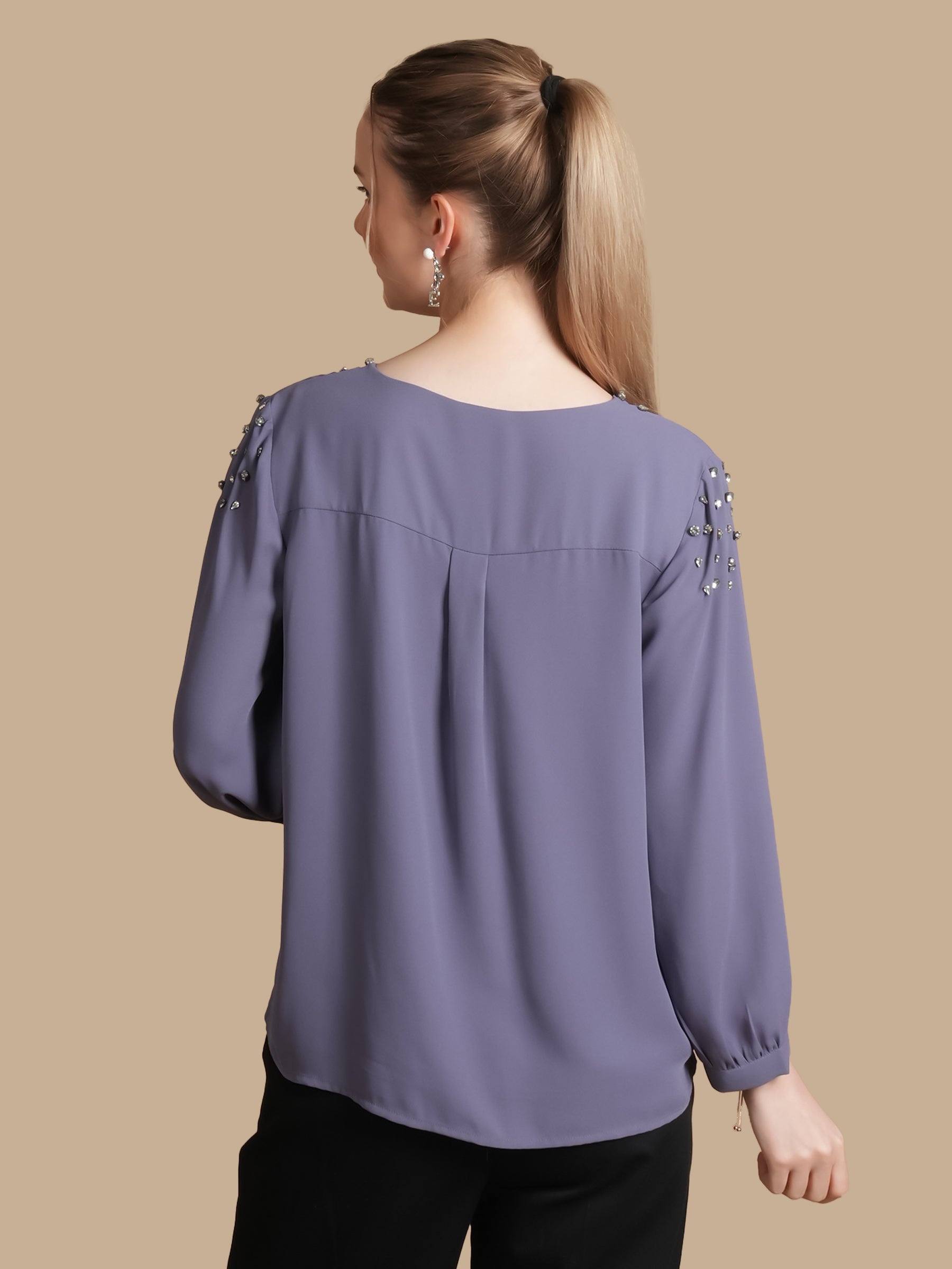 DUAL CRYSTAL DARK GREY TOP