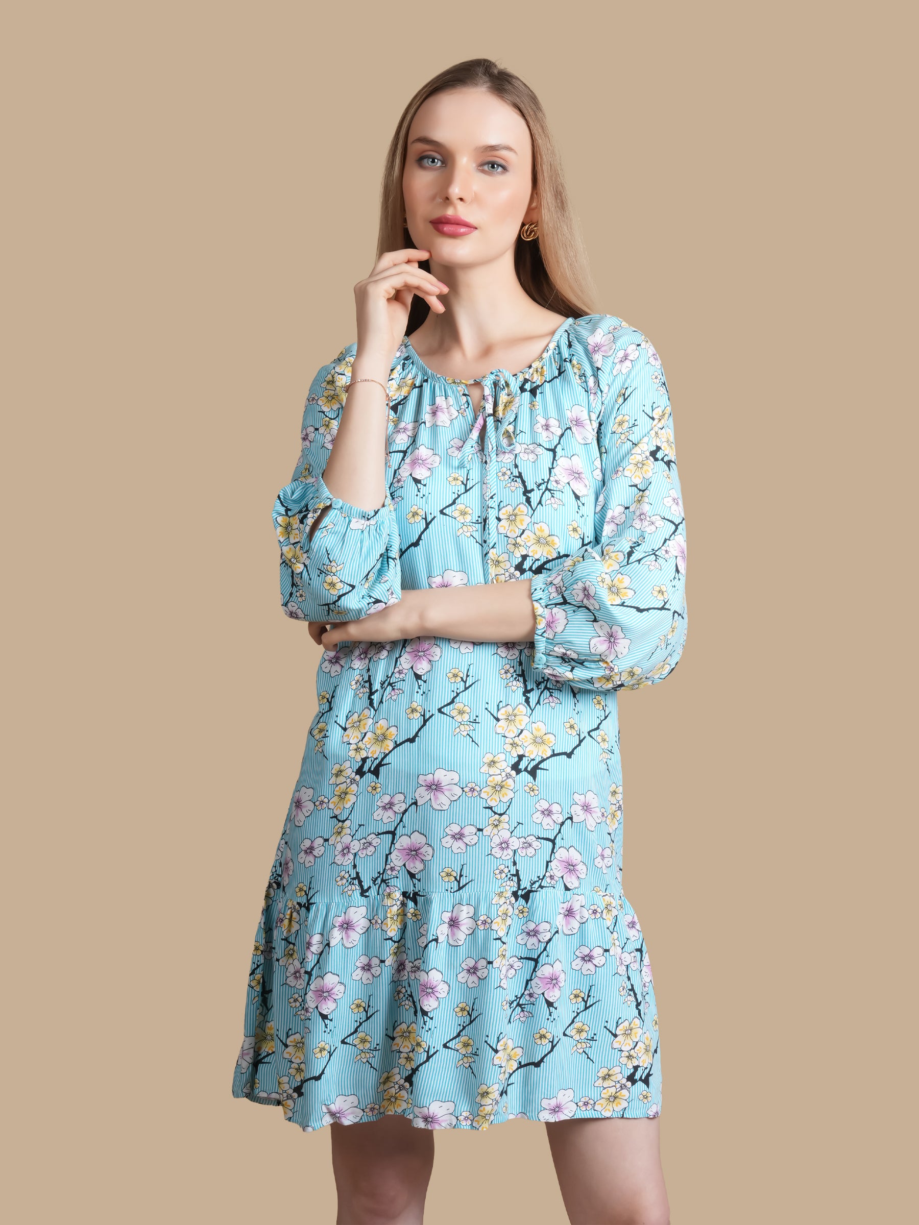 BREEZY FRONT TIE DRESS