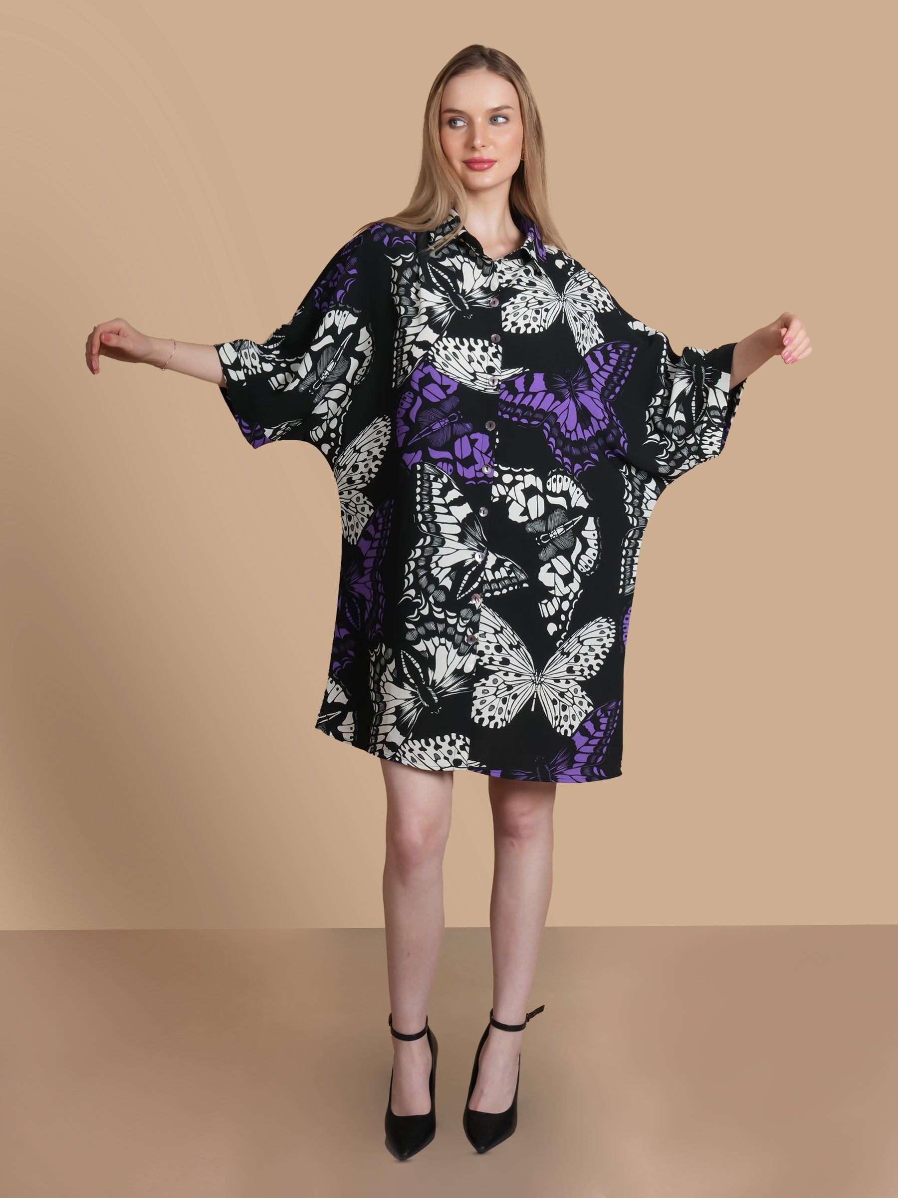BUTTERFLY SHIRT DRESS