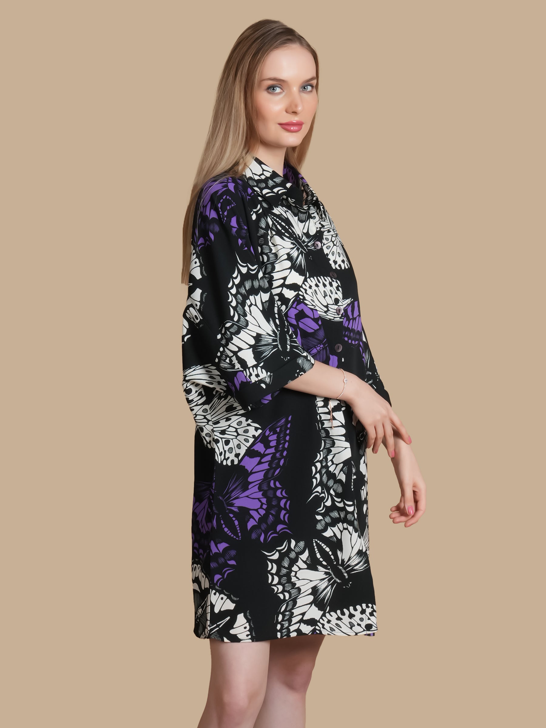 BUTTERFLY SHIRT DRESS