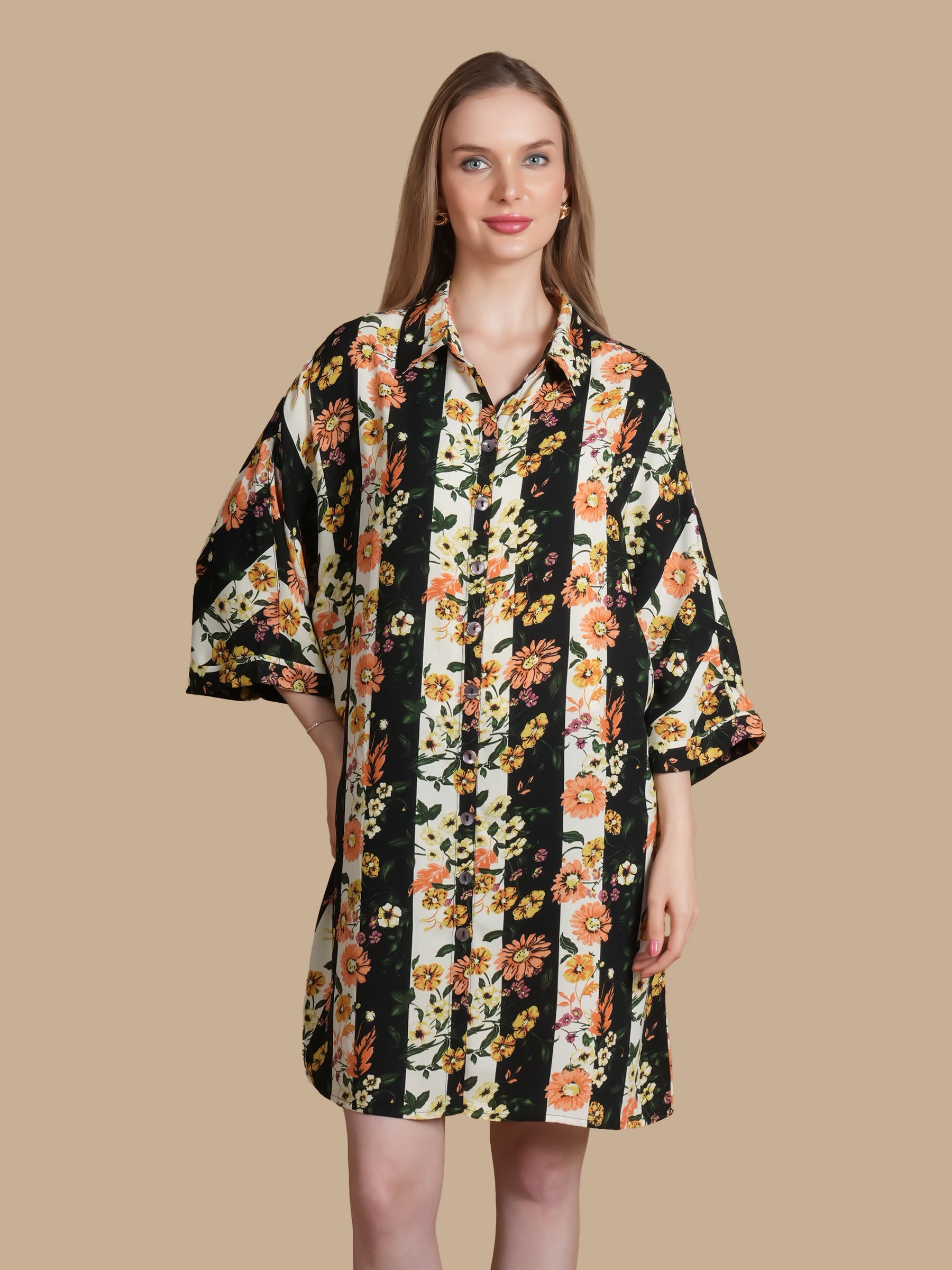 TANGERINE SHIRT DRESS