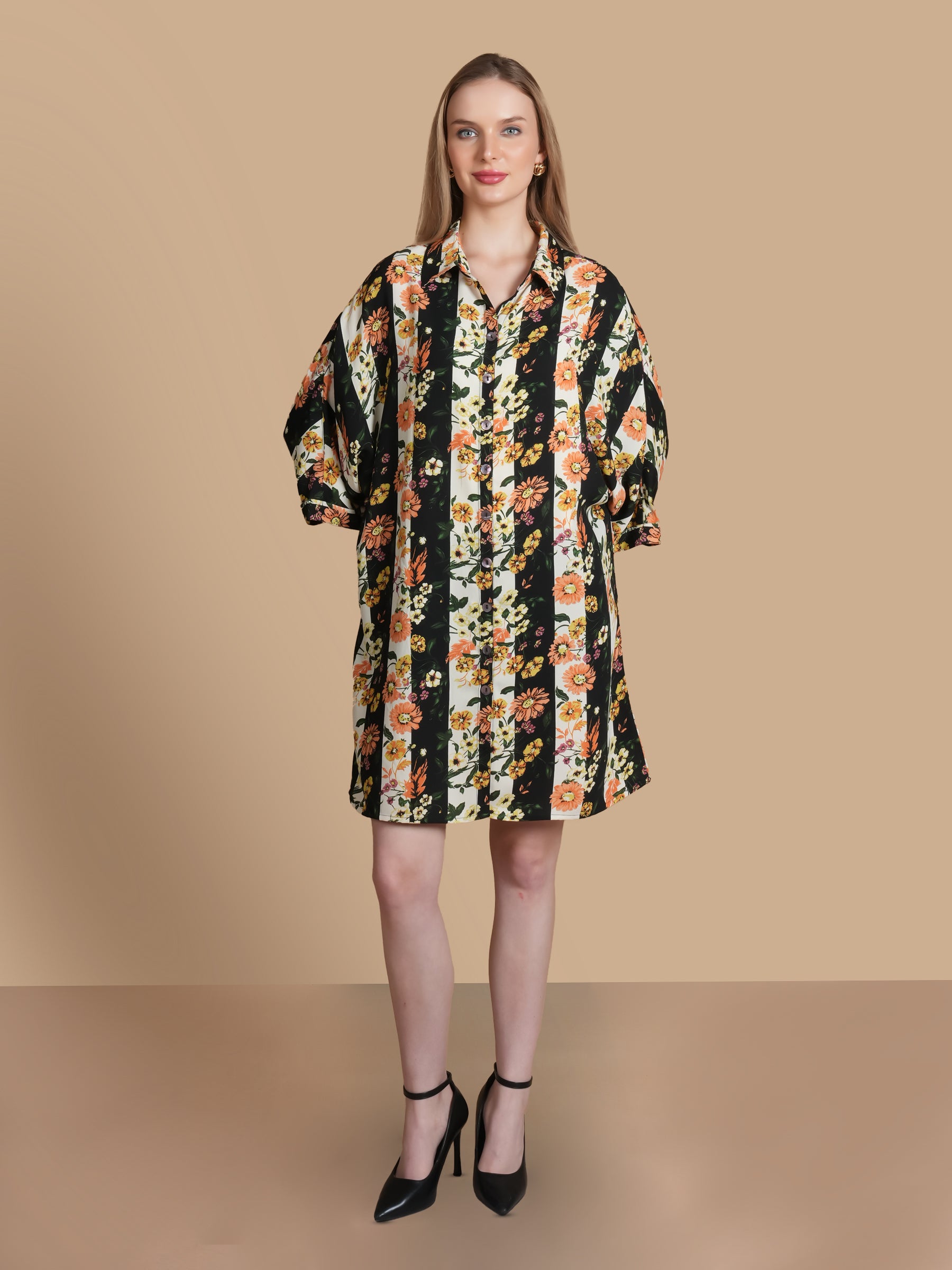 TANGERINE SHIRT DRESS