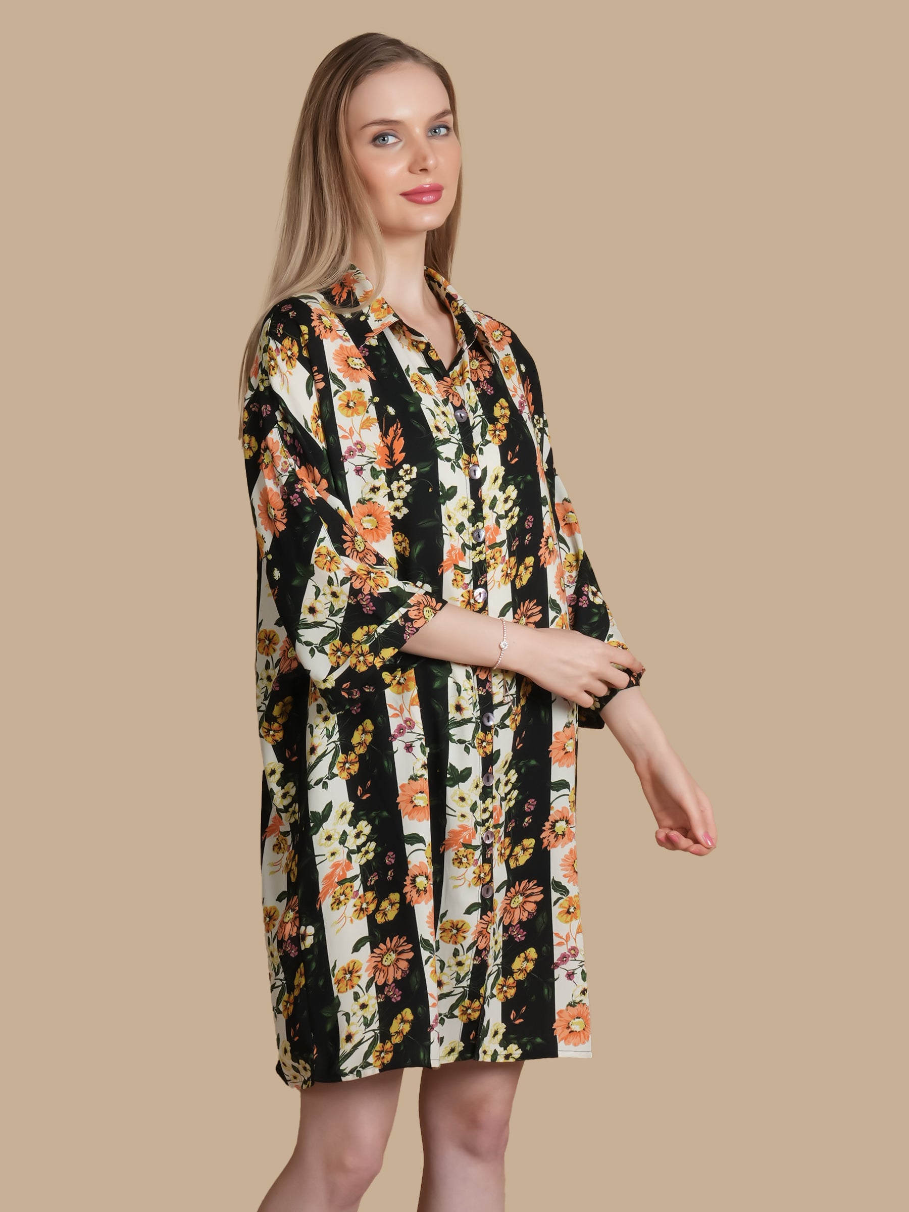 TANGERINE SHIRT DRESS