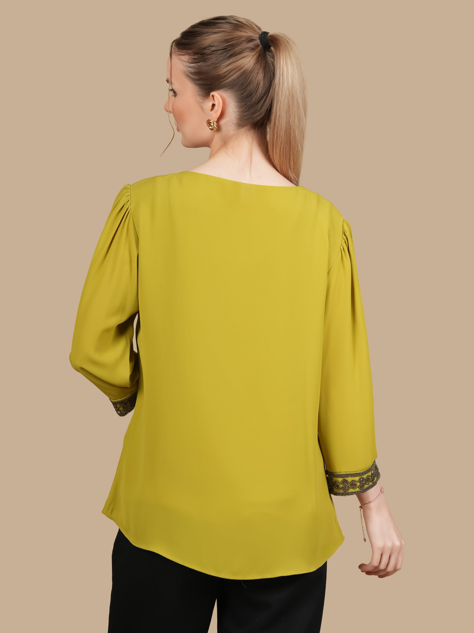 COPPER OUTLINE LIME GREEN TOP