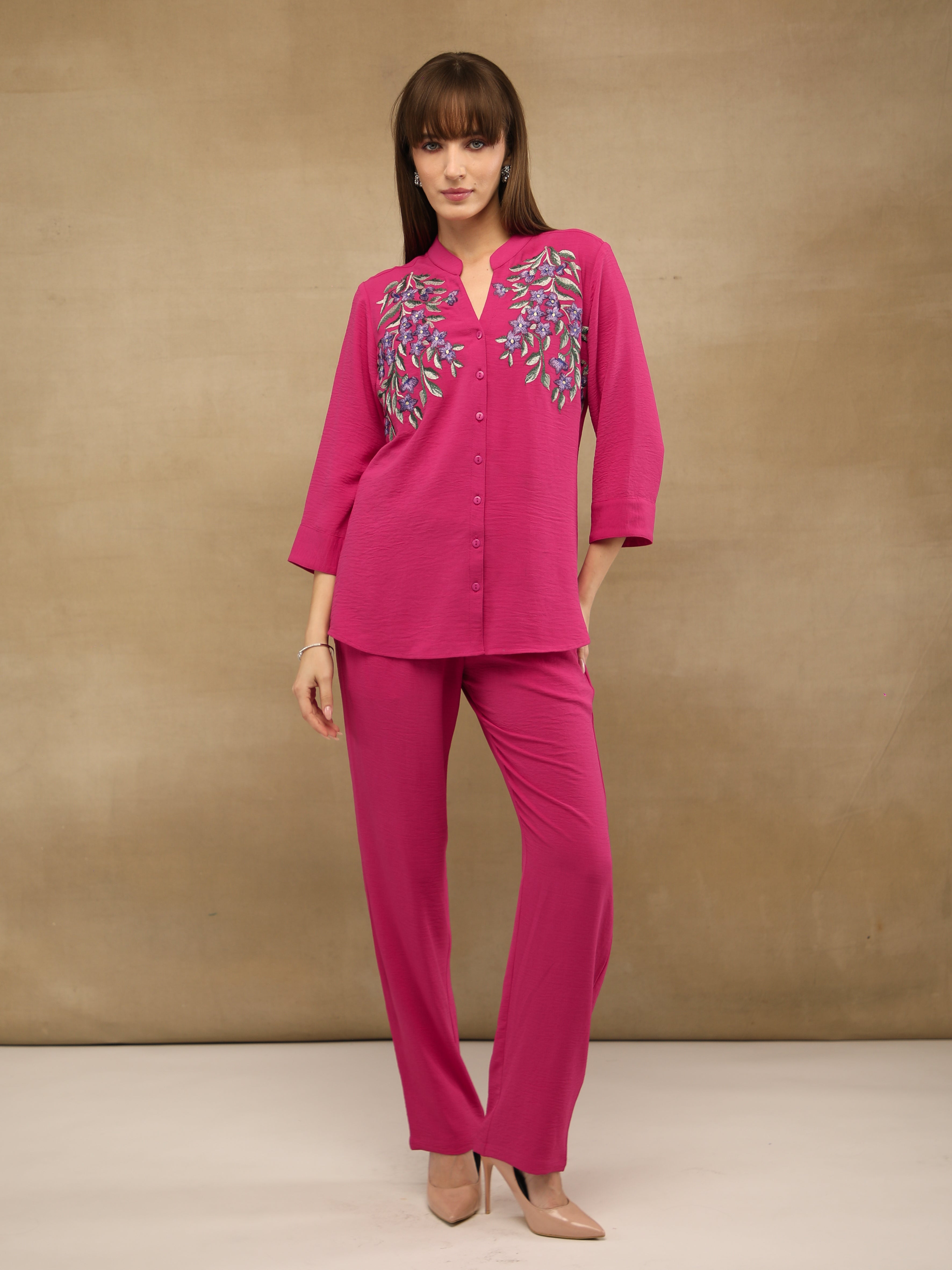 Magenta Blossom Co-ord Set