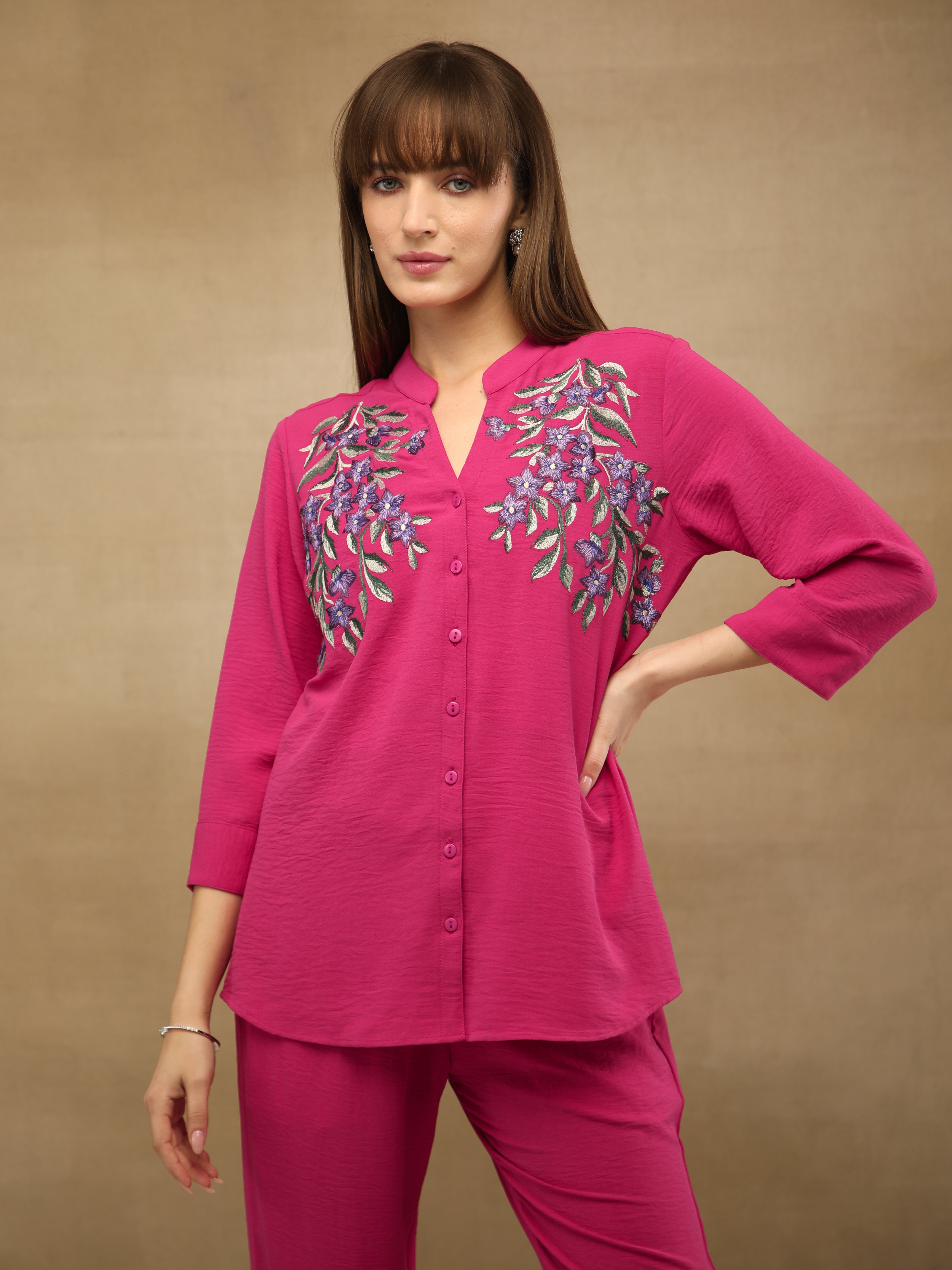 Magenta Blossom Co-ord Set