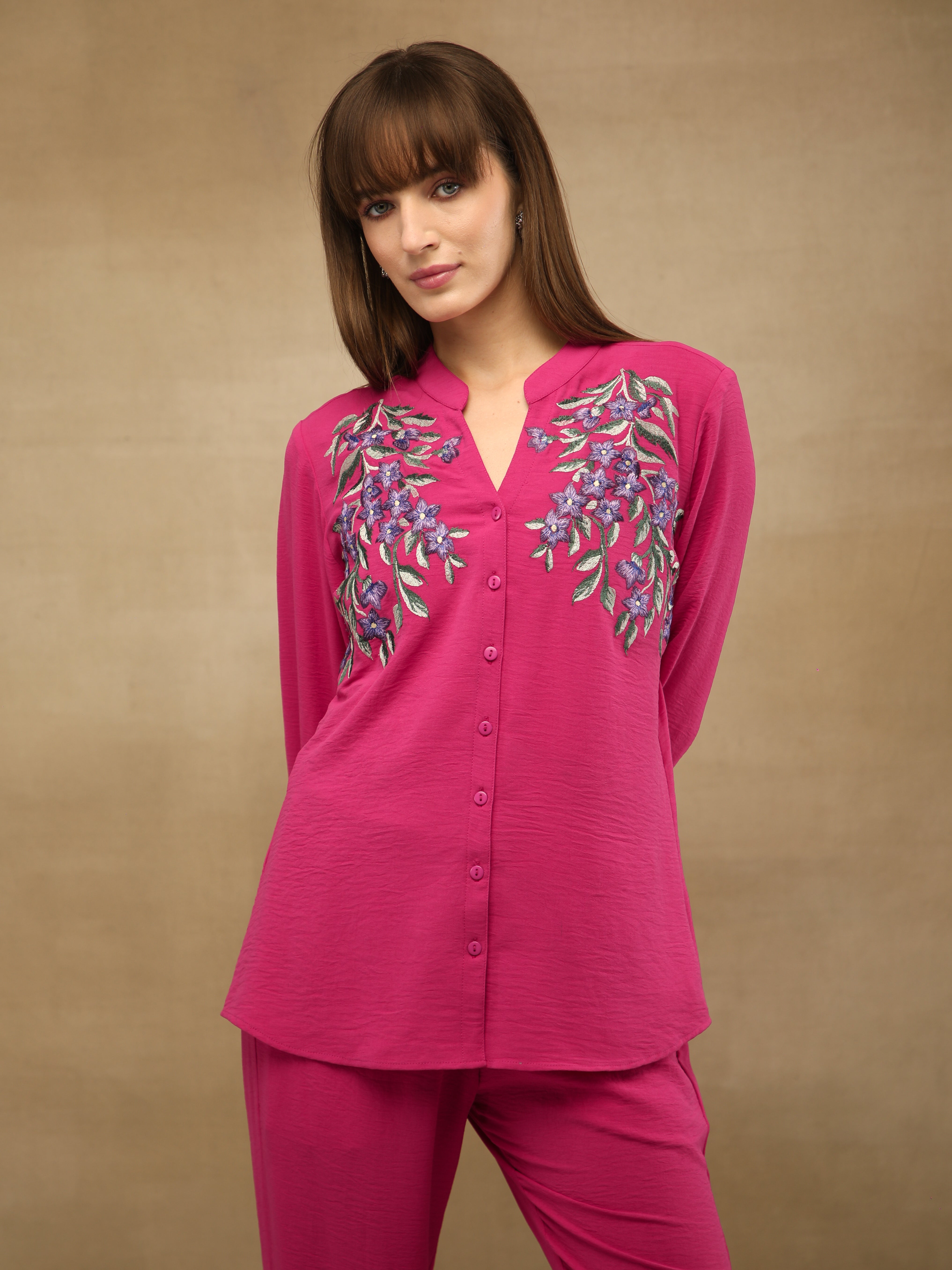 Magenta Blossom Co-ord Set