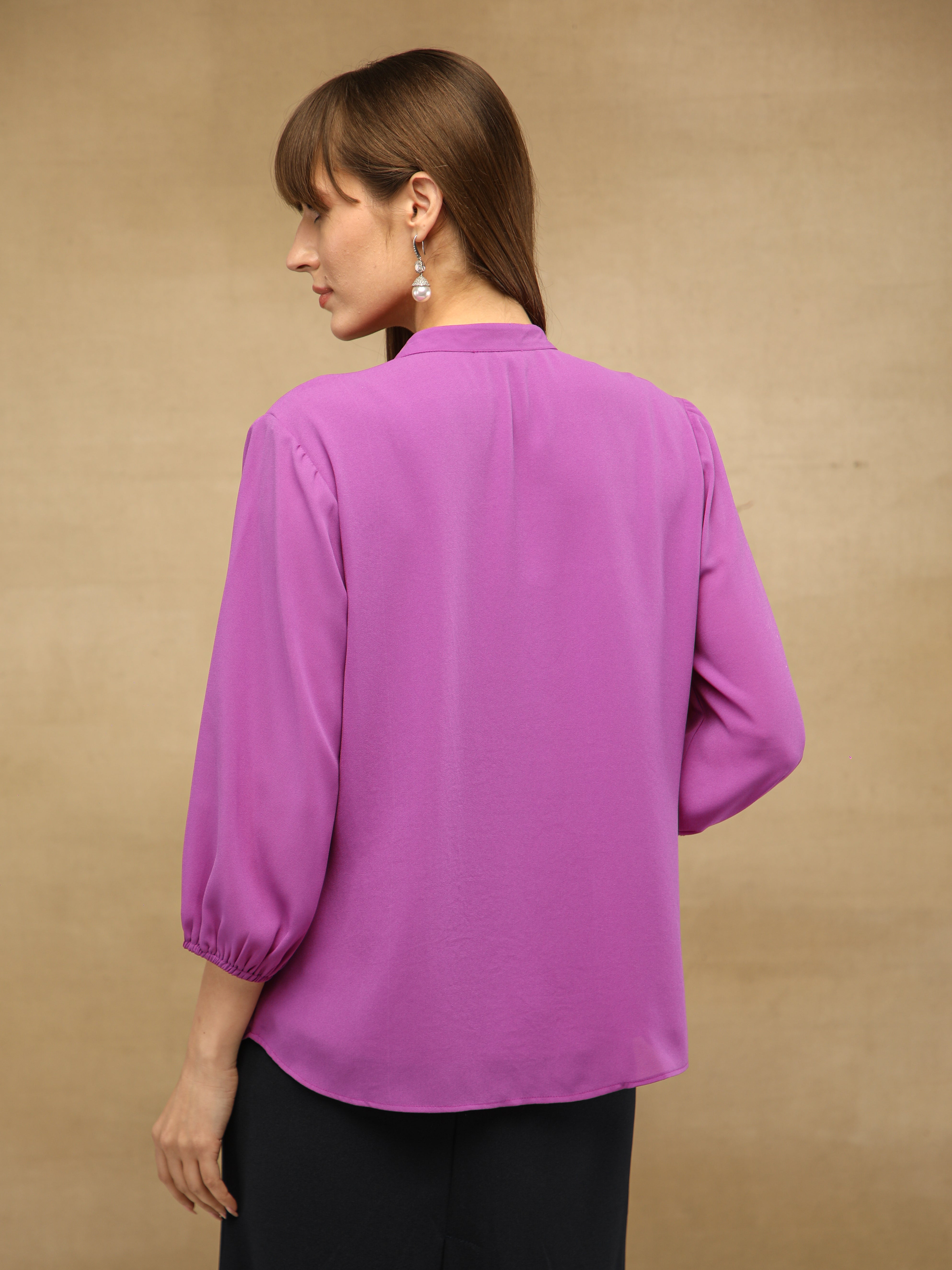 Grape Front Frill Shirt