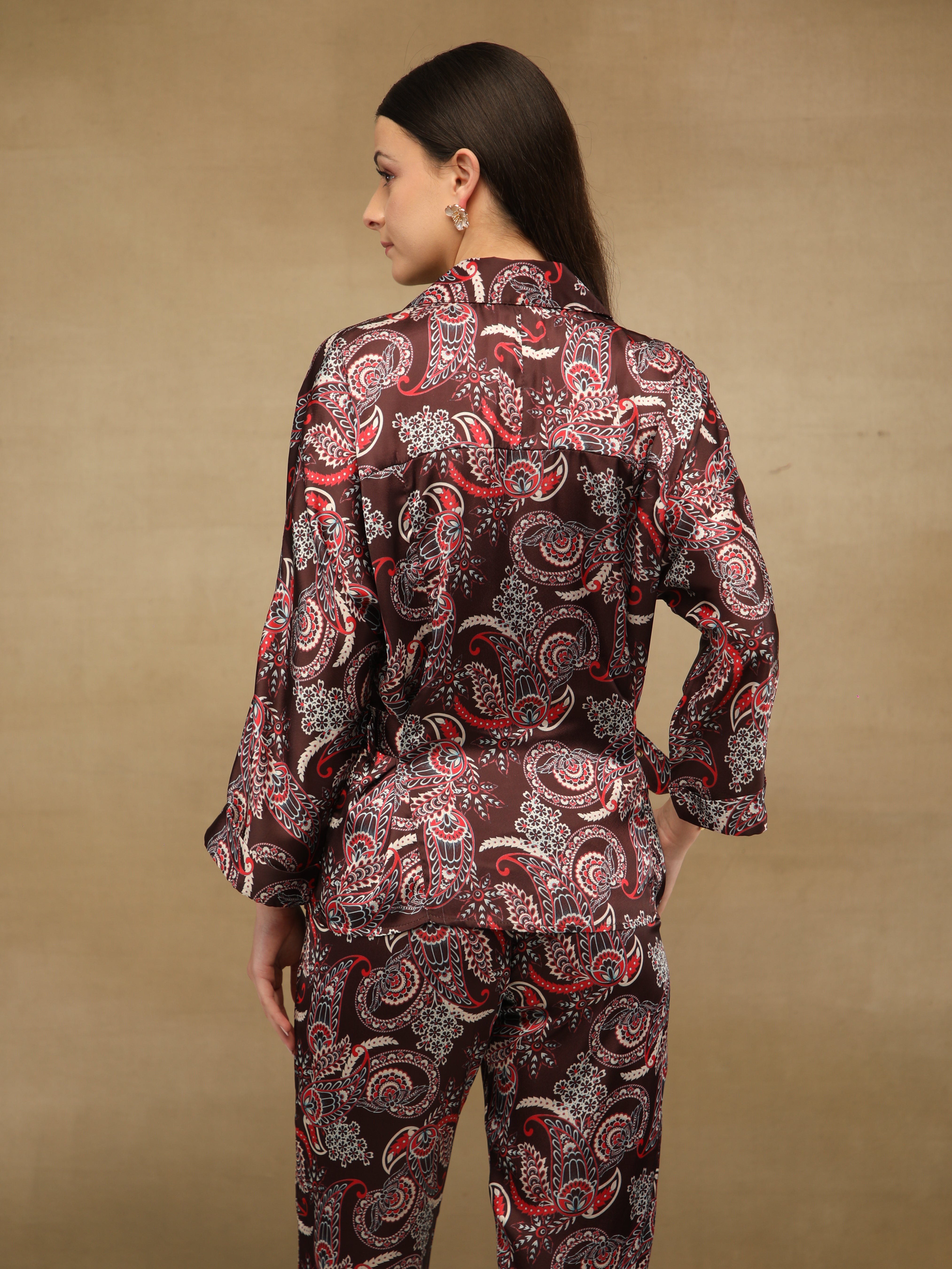 Paisley Buckle Detail Co-ord Set