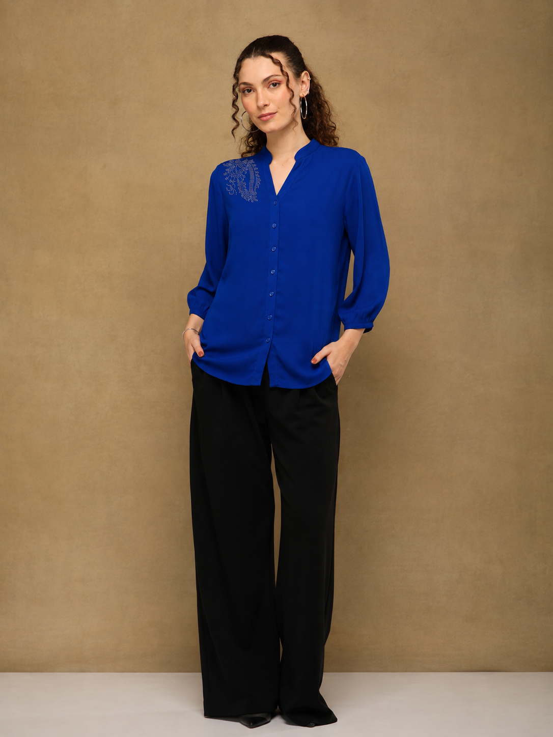 Royal Blue Rhinestone Shirt (Copy)