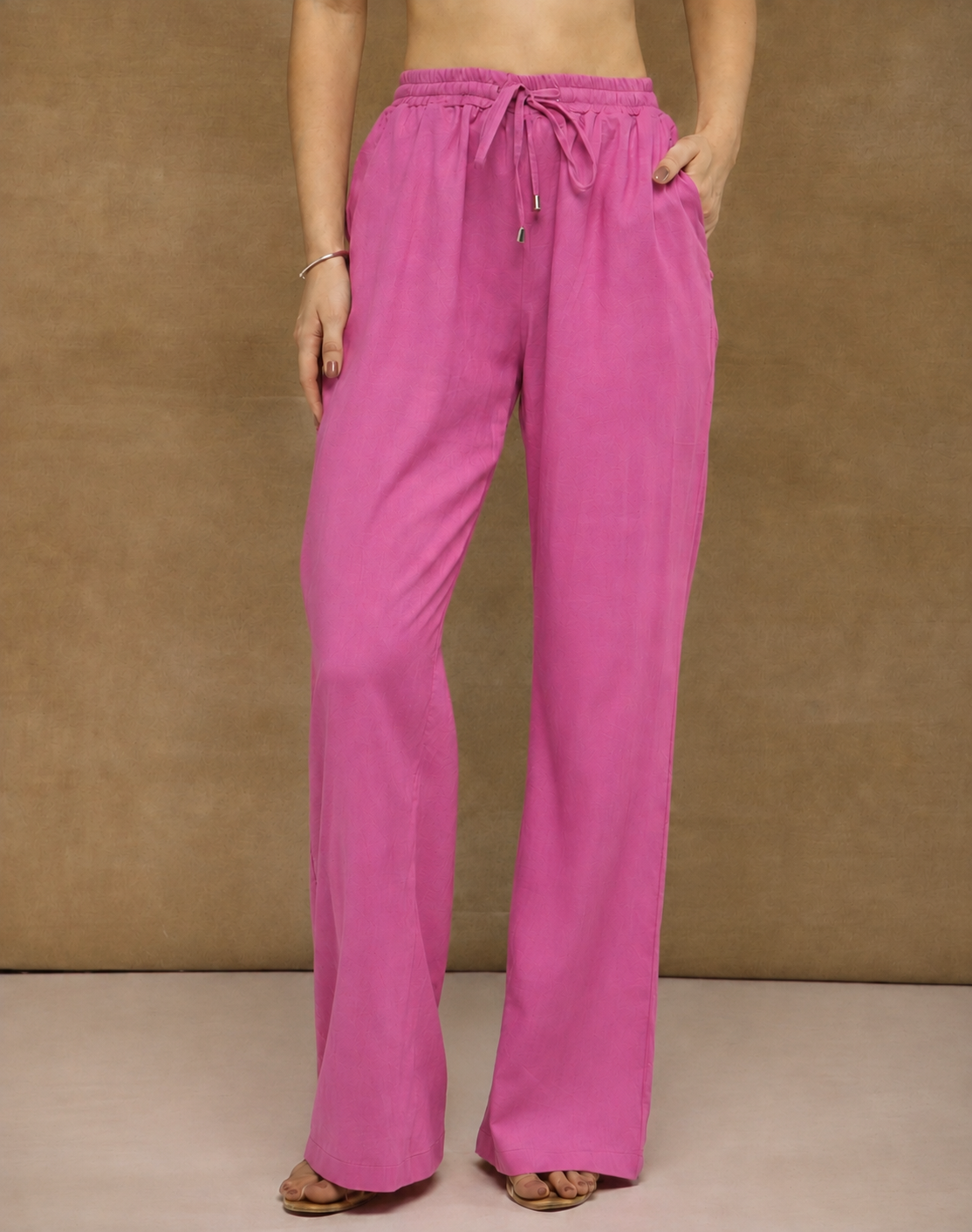 Magenta Drawstring Linen Pants (Copy)