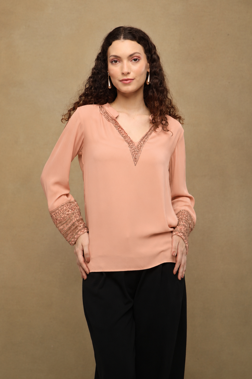 Light Pink Embellished Top