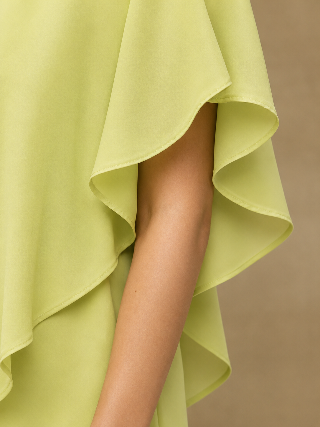 Lime Green Embellished Poncho