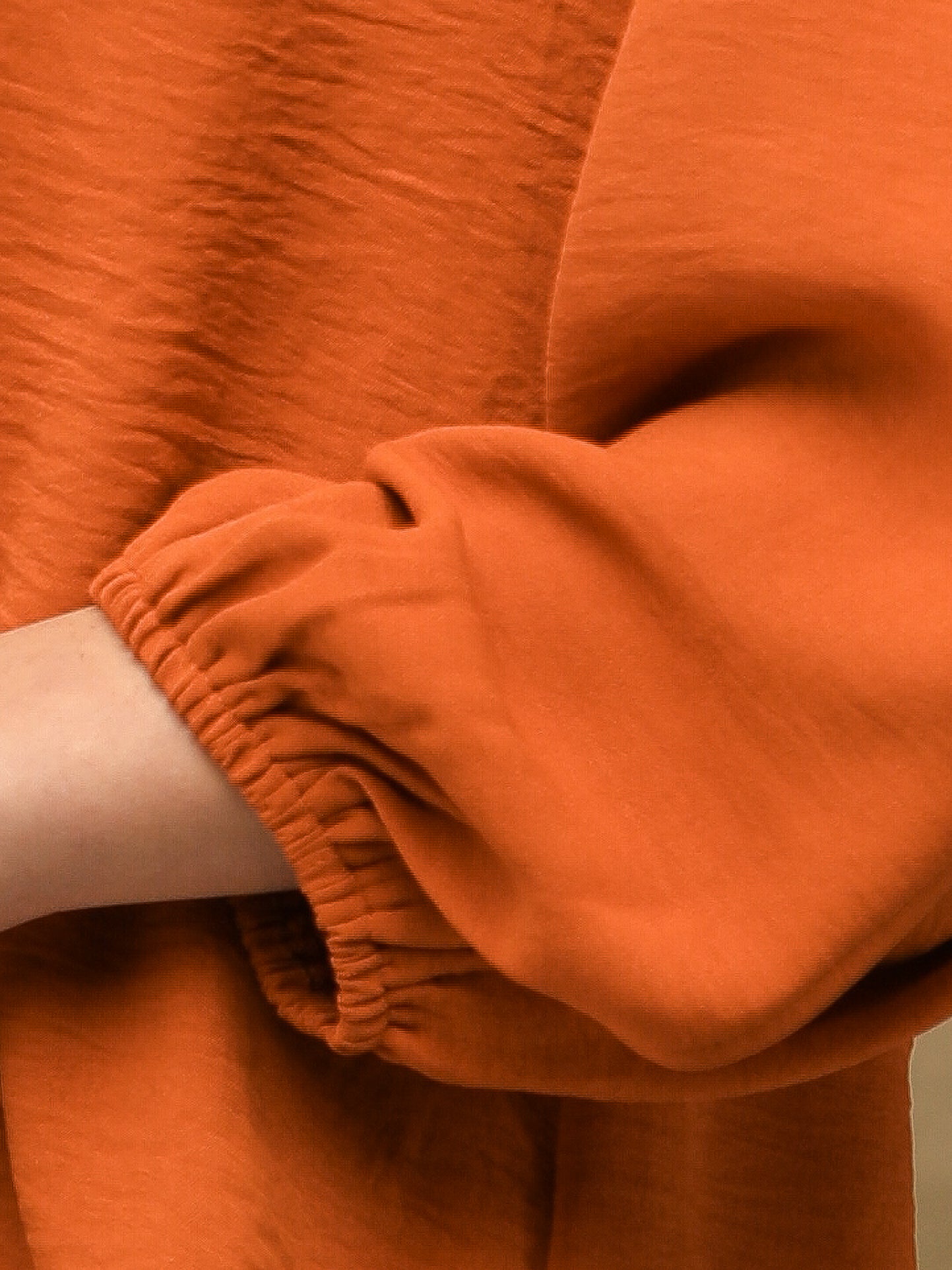 Rust Slit Sleeve Top