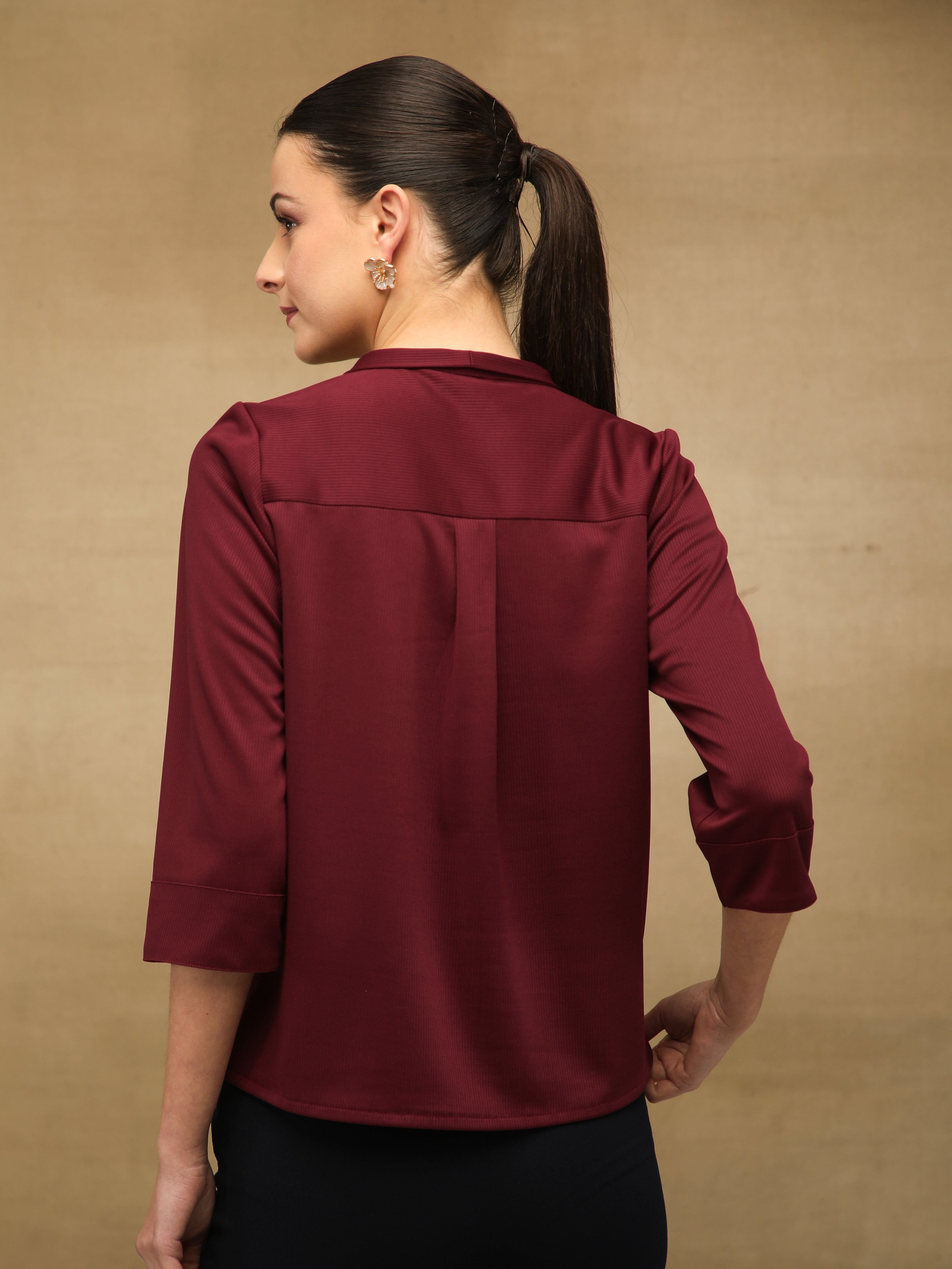 Front Tie Wine Top