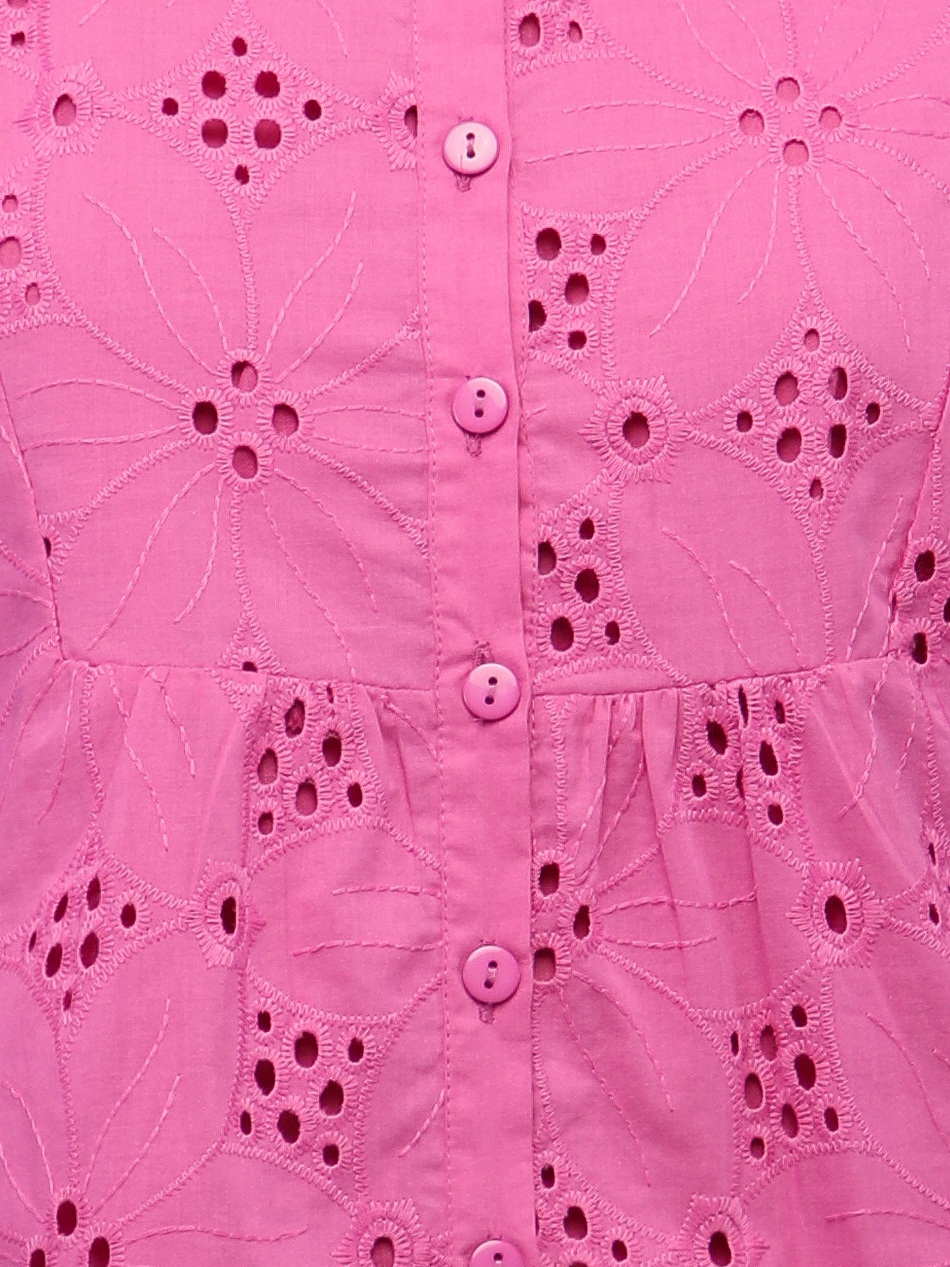 Magenta Schiffli Shirt