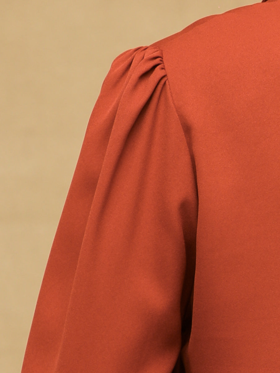 Rust Placket Top