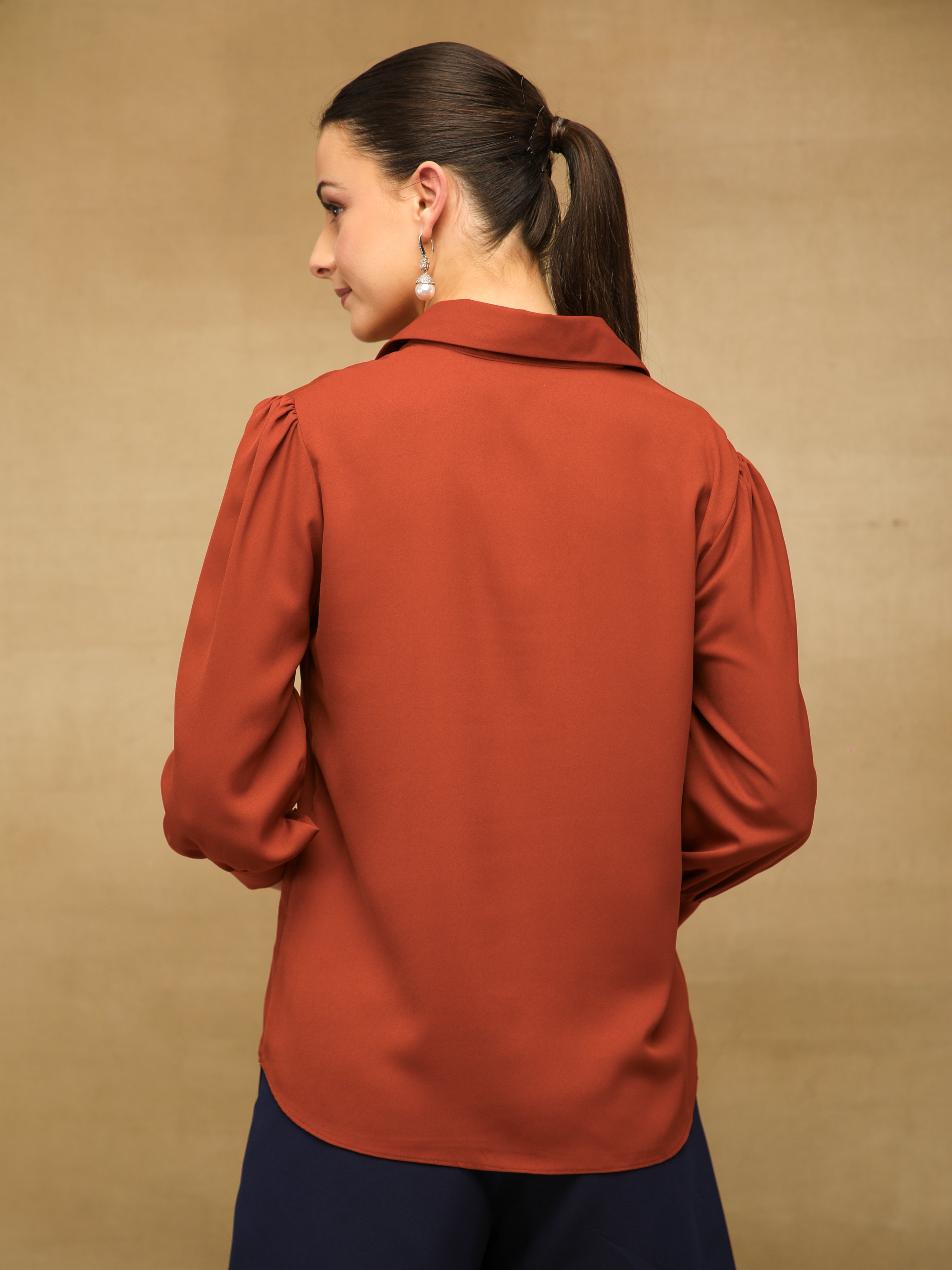 Rust Placket Top