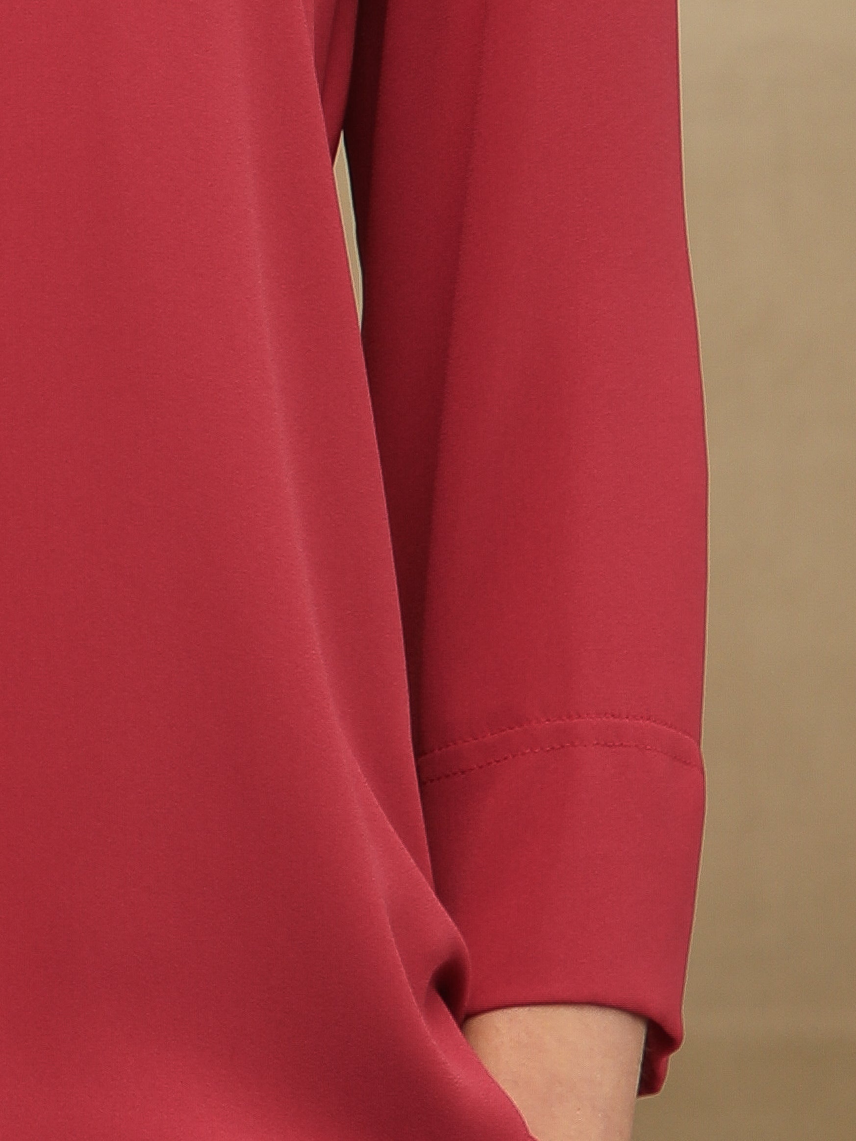Dual Floral Sequins Red Shirt