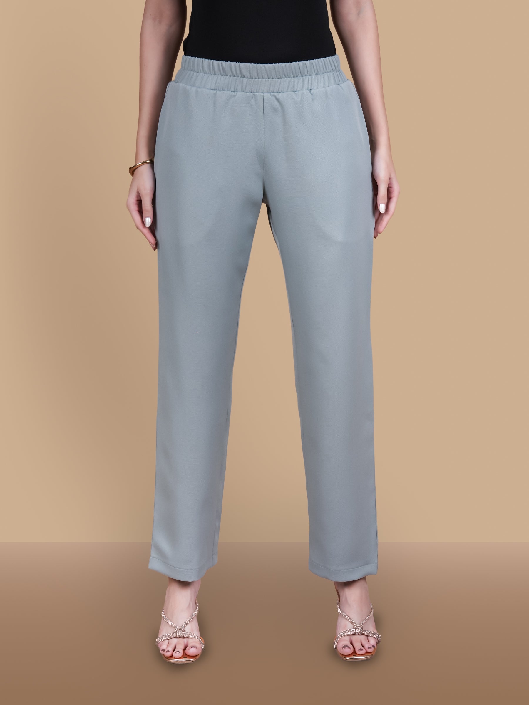 POWDER BLUE COORD SET WITH  SCARF