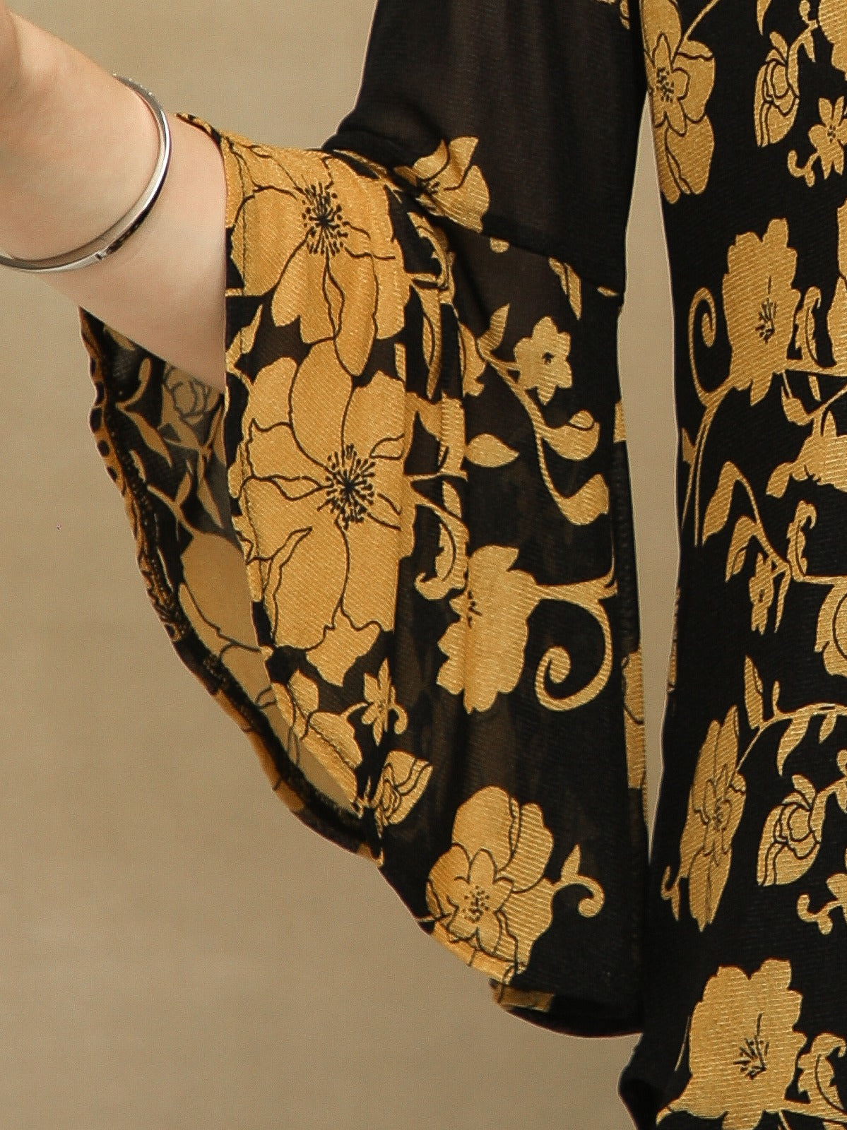 Noir Gold Floral Top