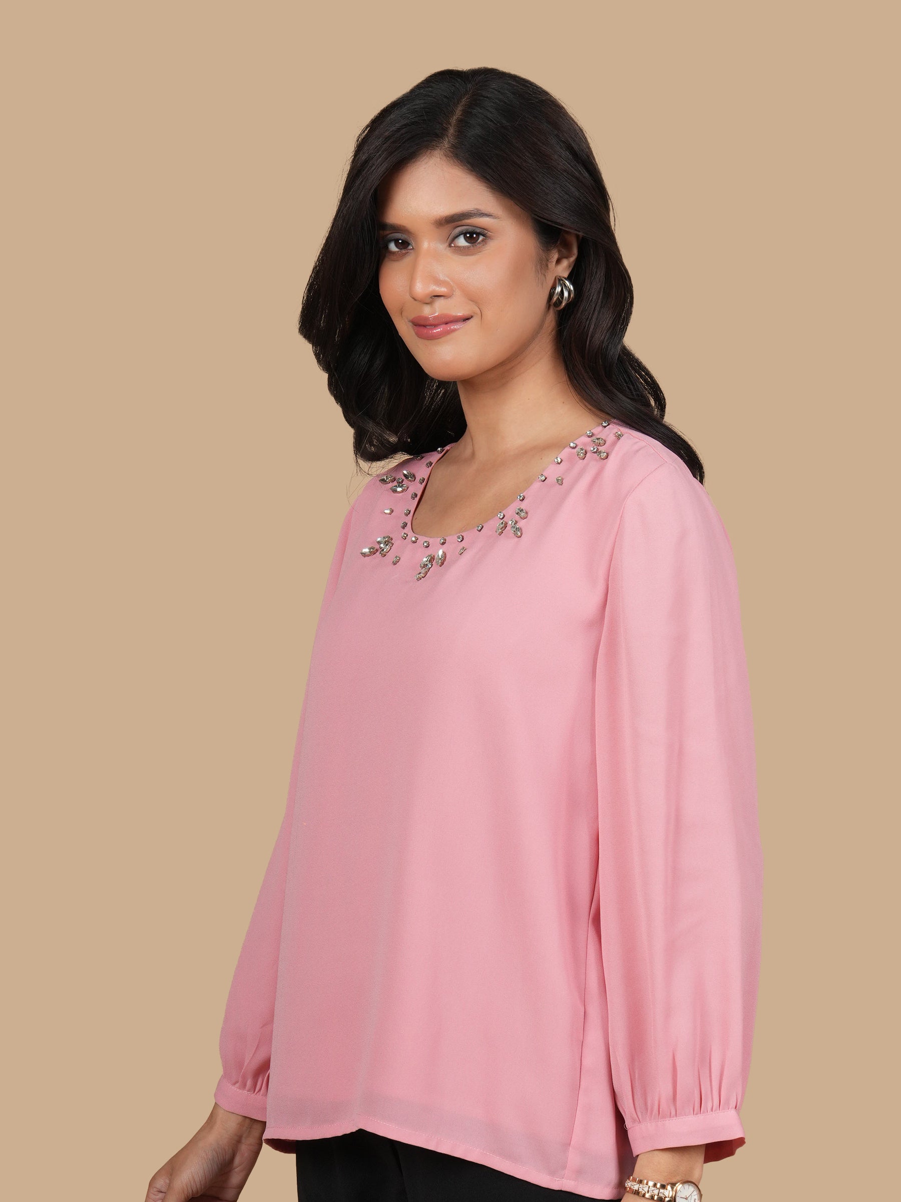 CRYSTAL CURVE PINL TOP