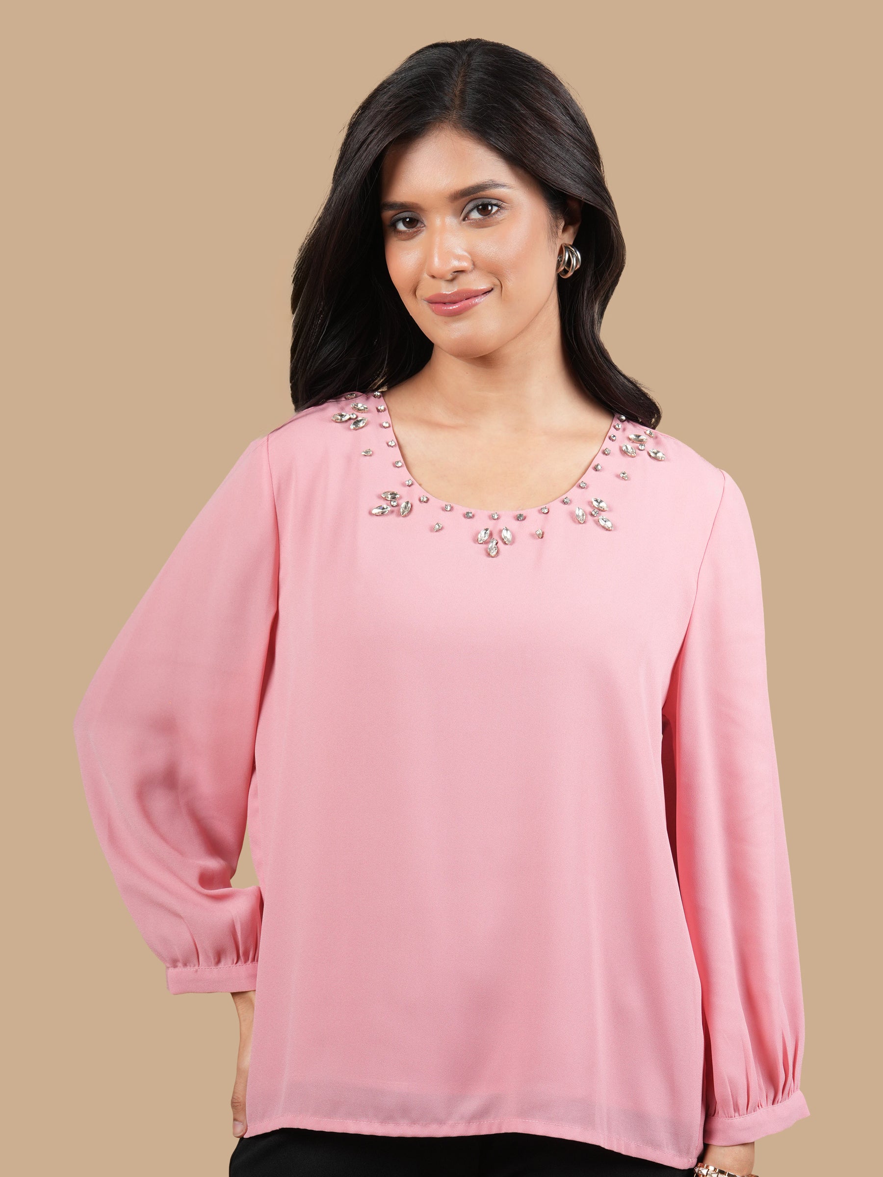 CRYSTAL CURVE PINL TOP