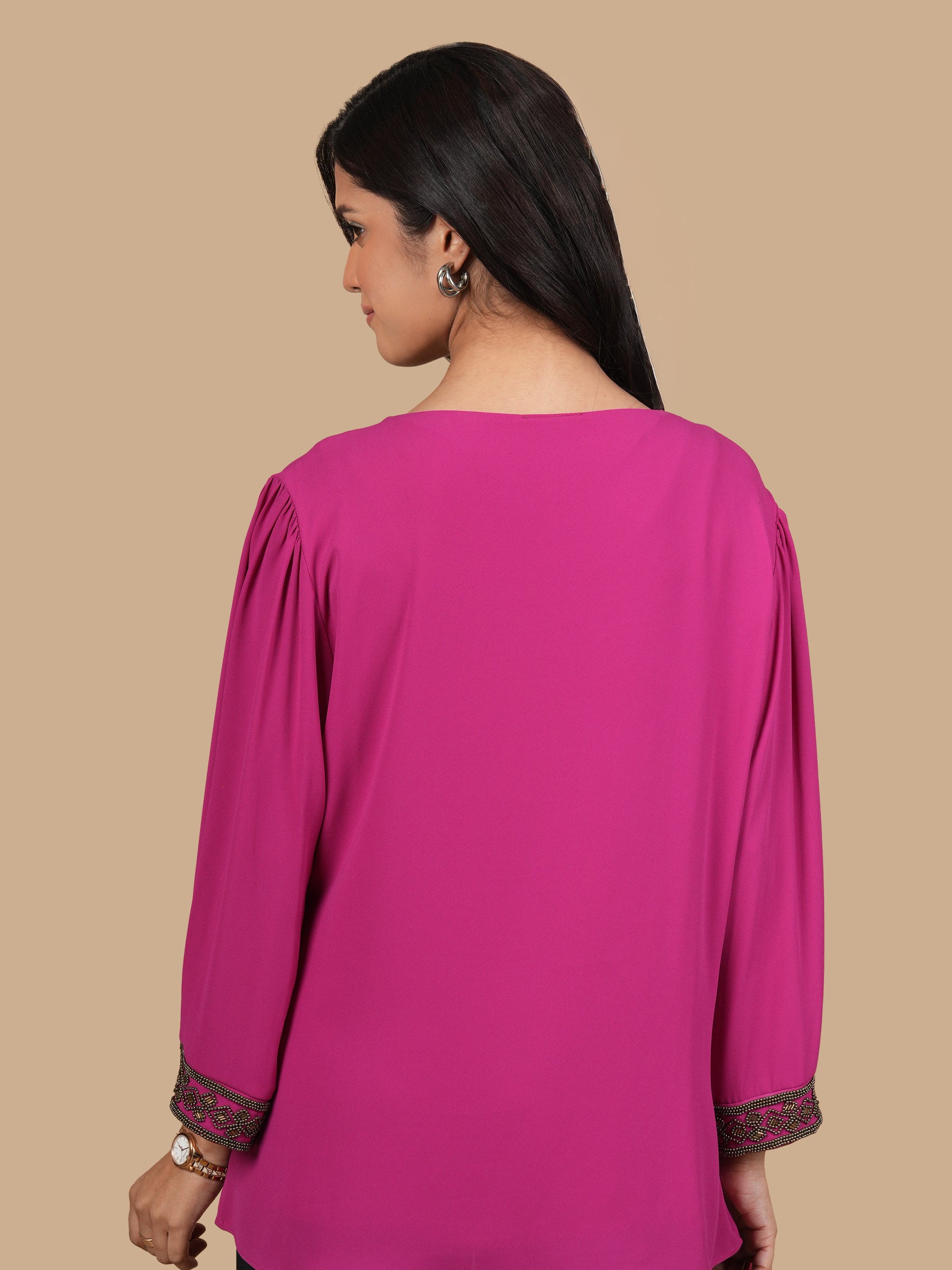 COPPER OUTLINE MAGENTA TOP