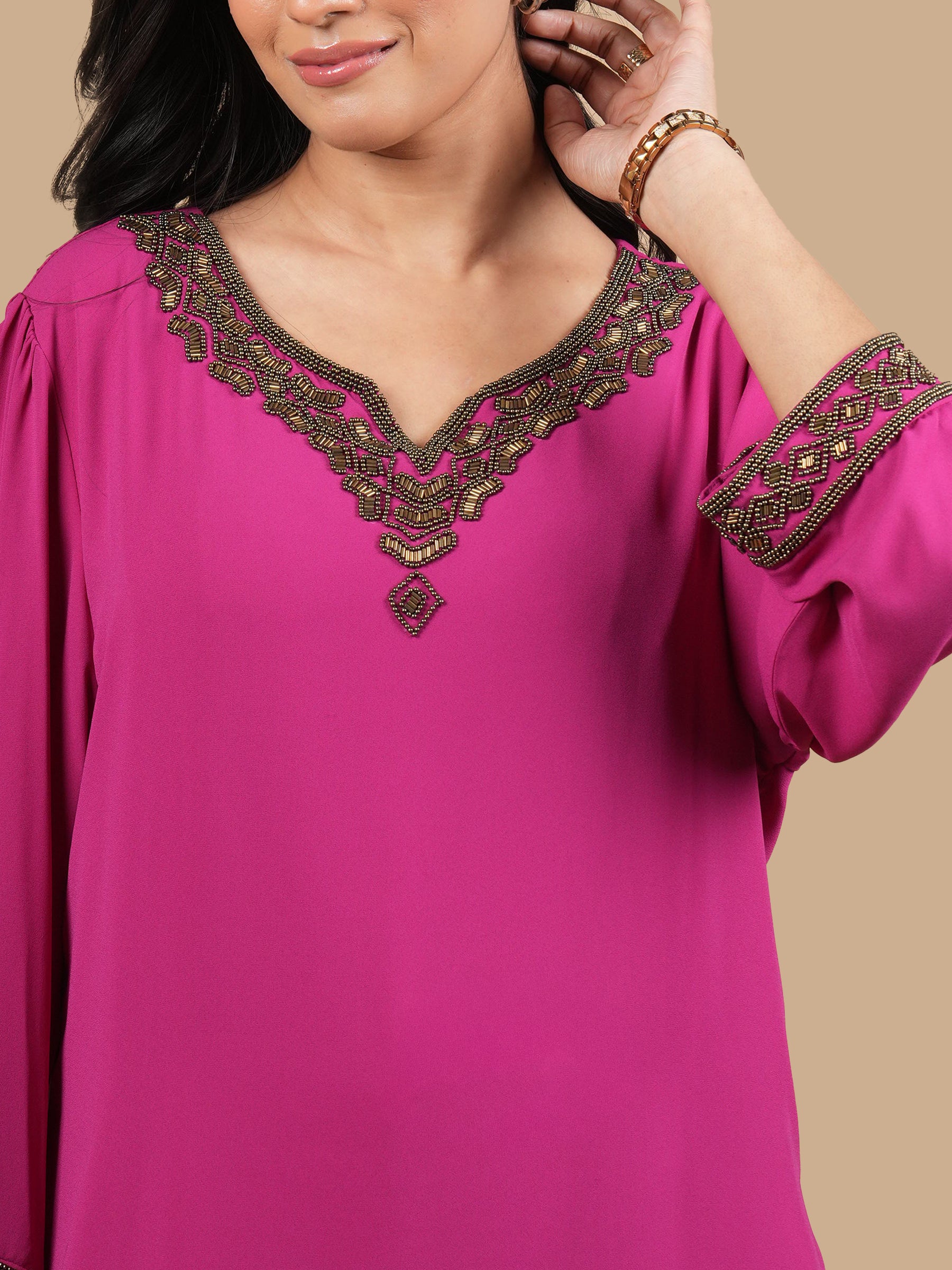 COPPER OUTLINE MAGENTA TOP