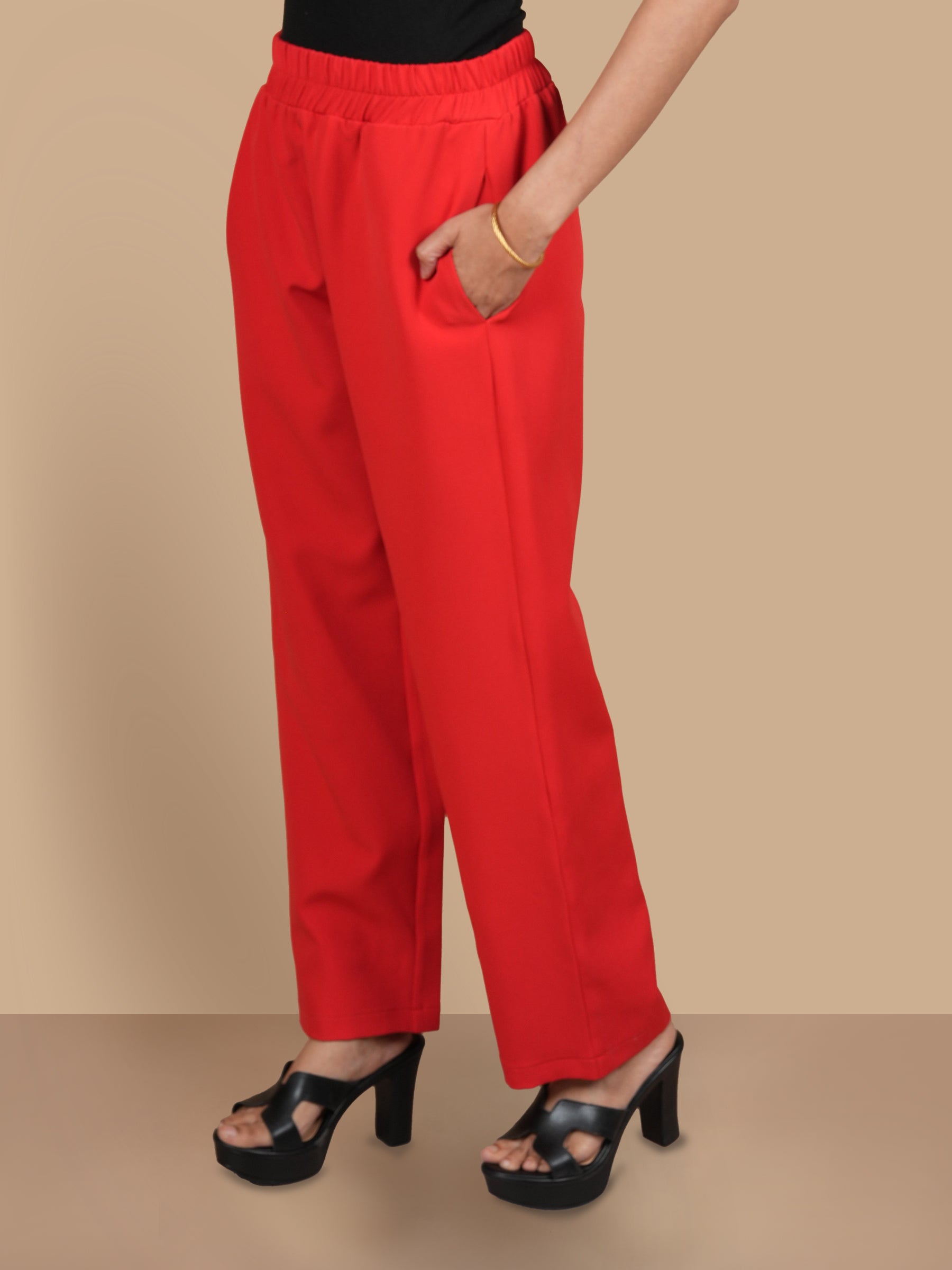 RED COORD SET WITH  SCARF