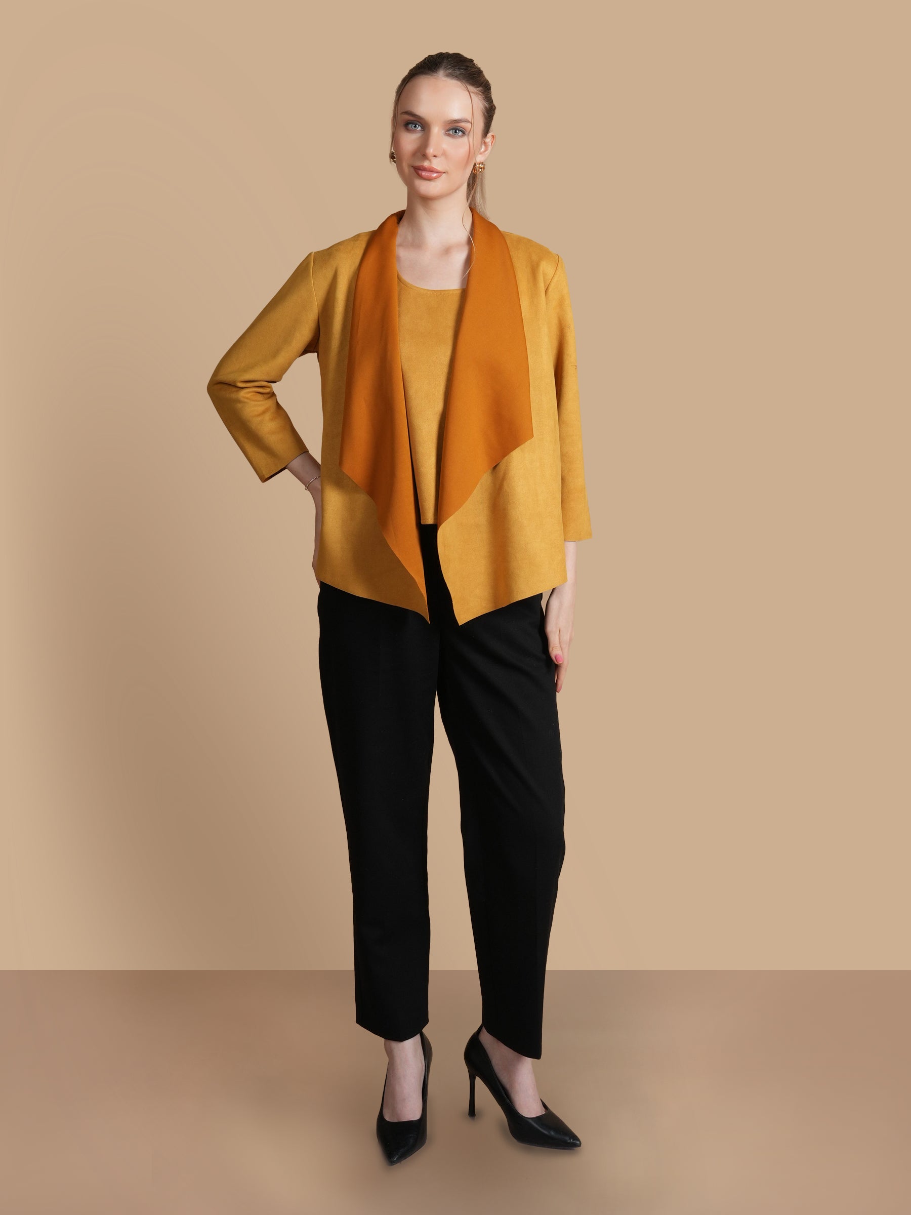 TWO PIECE SUEDE SHRUG  SET