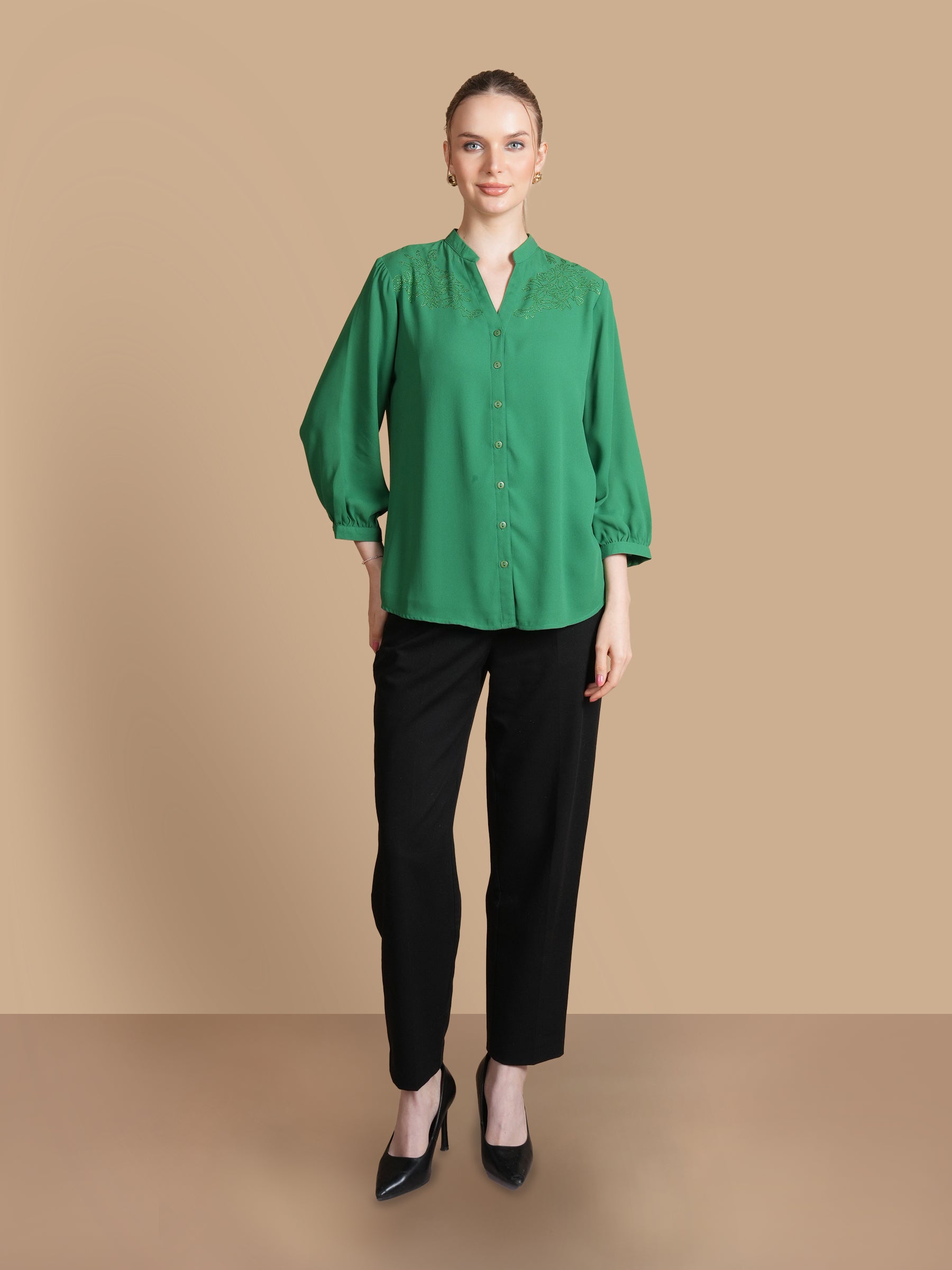 EMERALD SWAROSVKI TOP