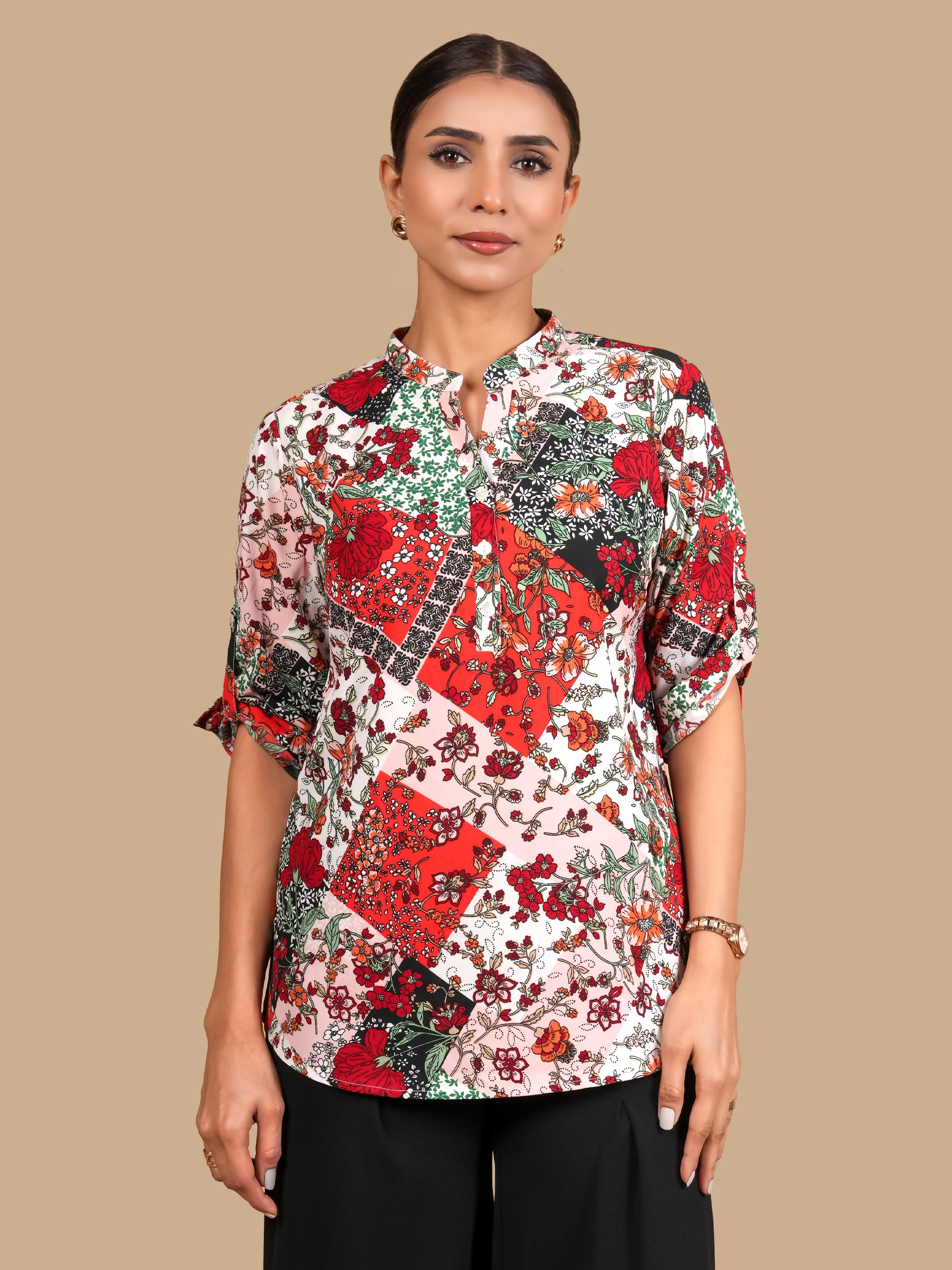 VINTAGE PATCH PRINT TOP