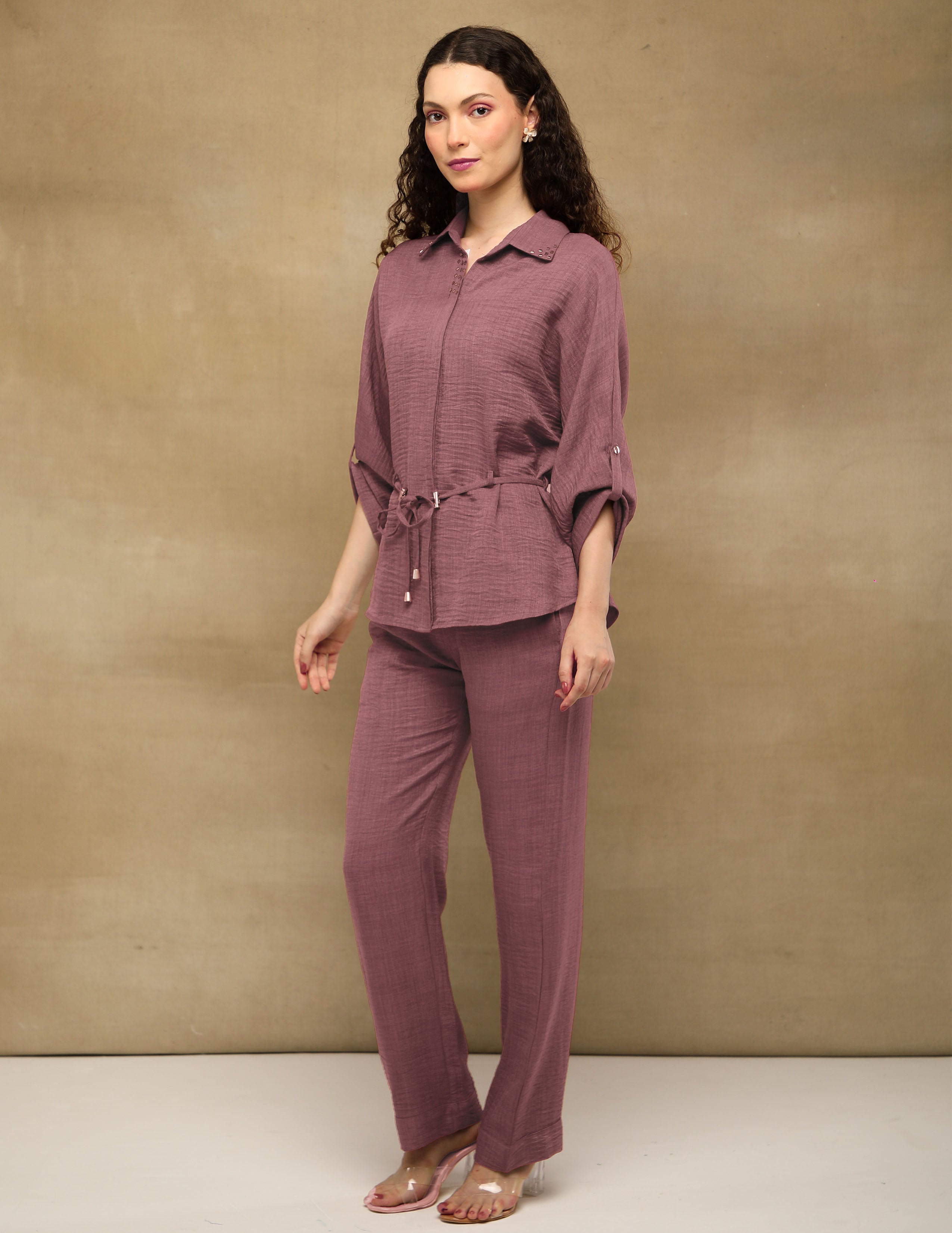 not Wine Swarovski Linen Co-ord Set (Copy)