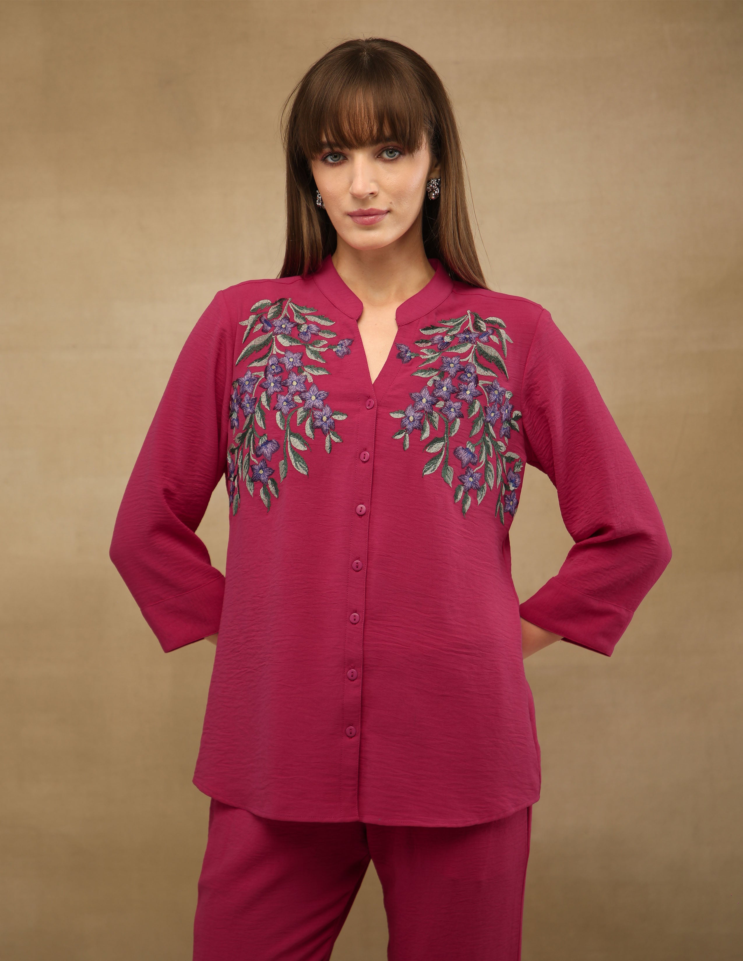 Magenta Blossom Co-ord Set