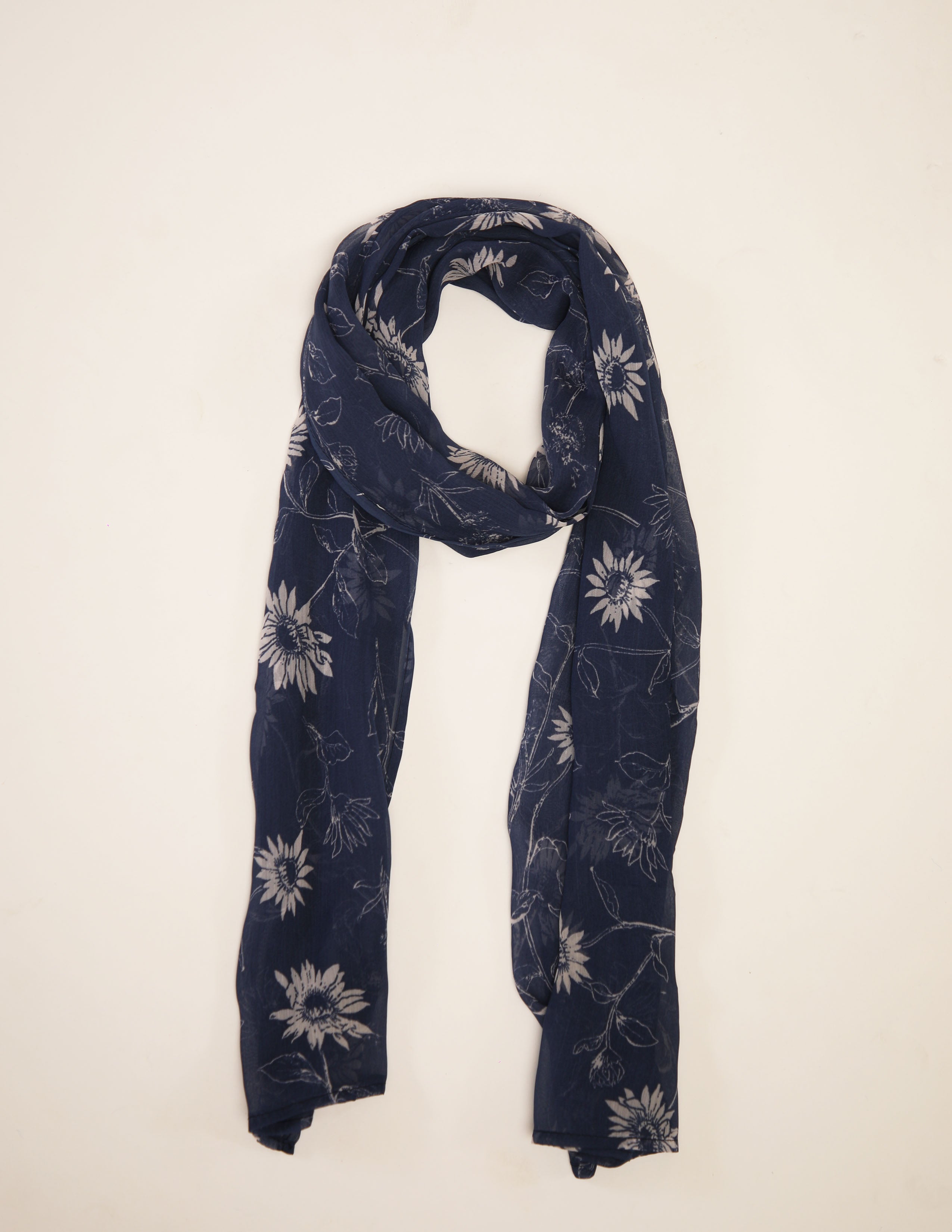 Indigo Wildflower Scarf