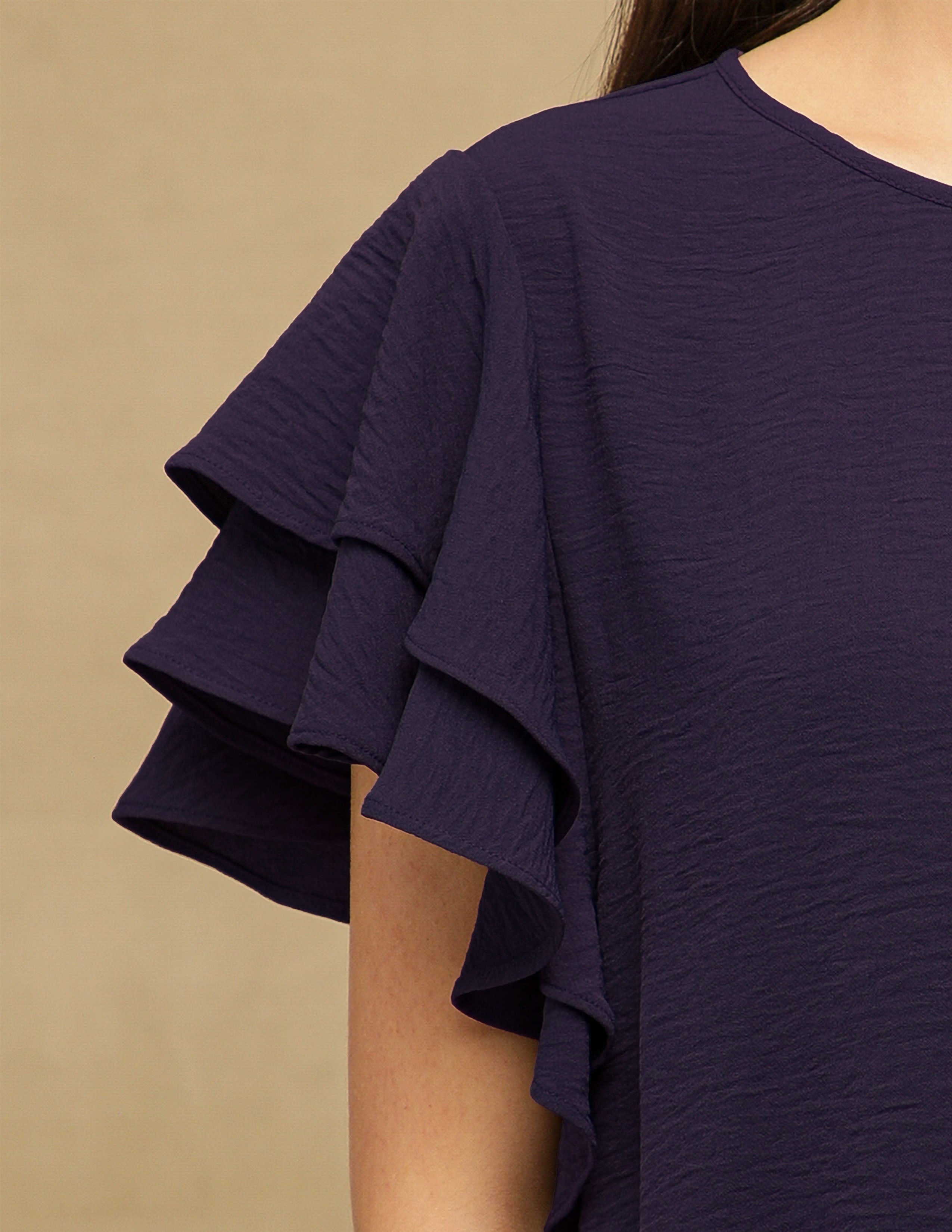 Flutter Sleeve Purple Co-ord Set