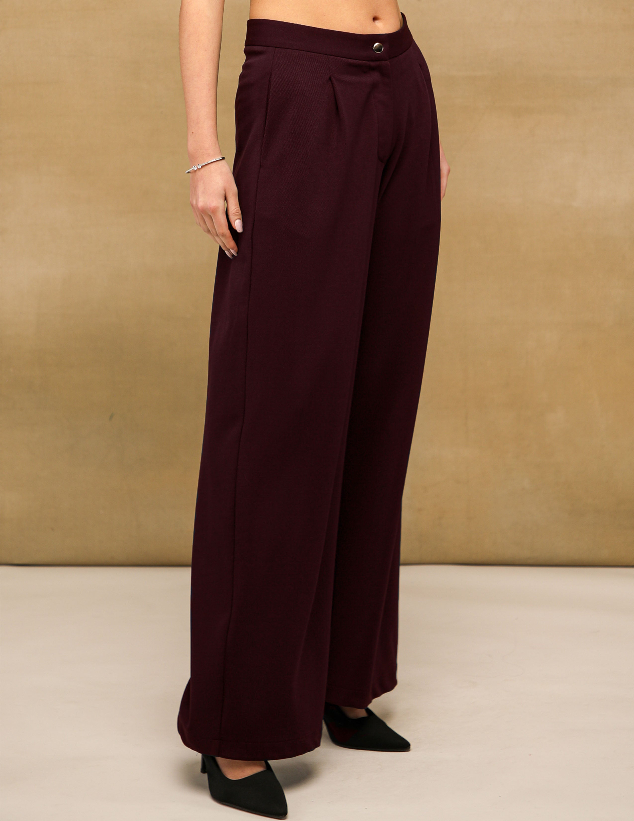 Maroon Tailored Trousers