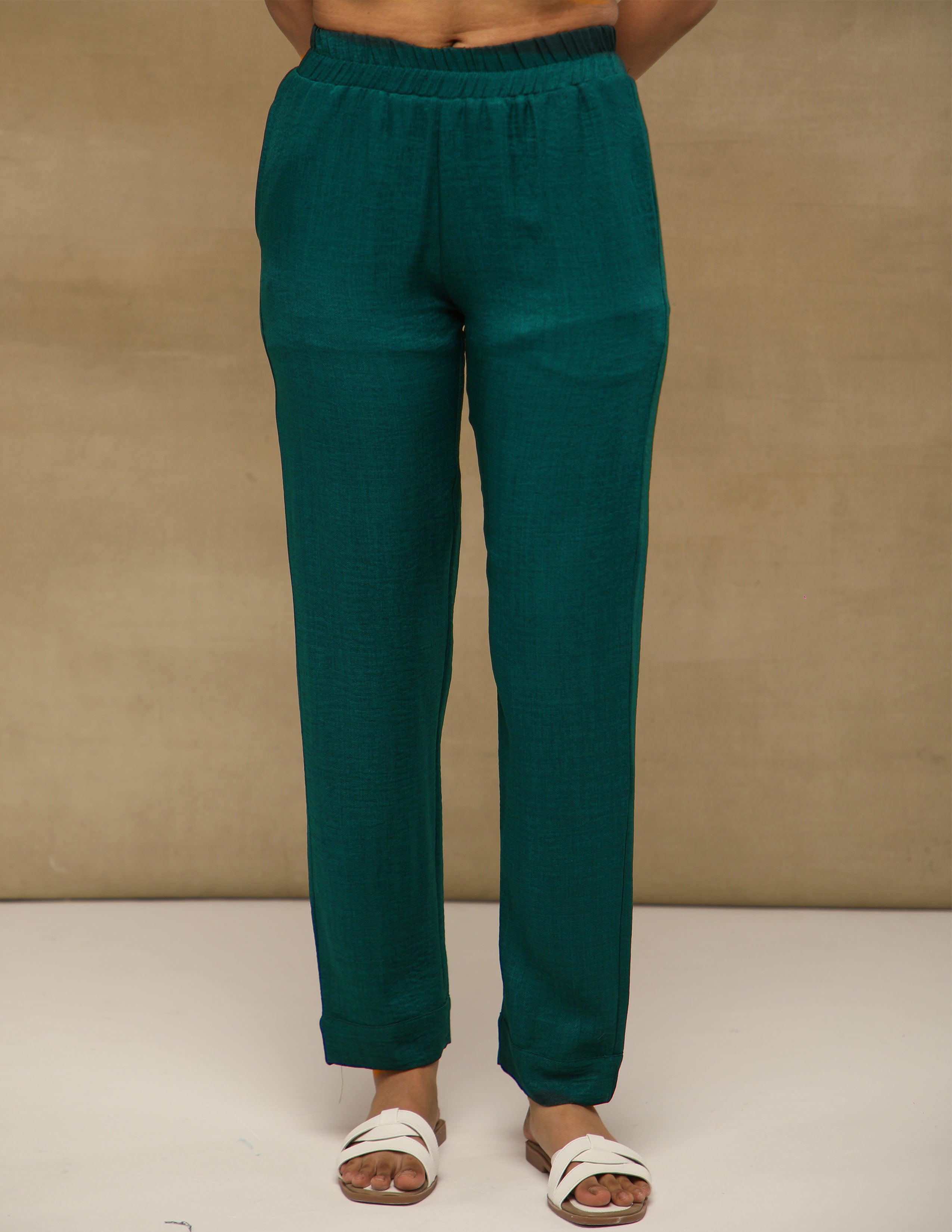 Turquoise sequin Linen Co-ord Set