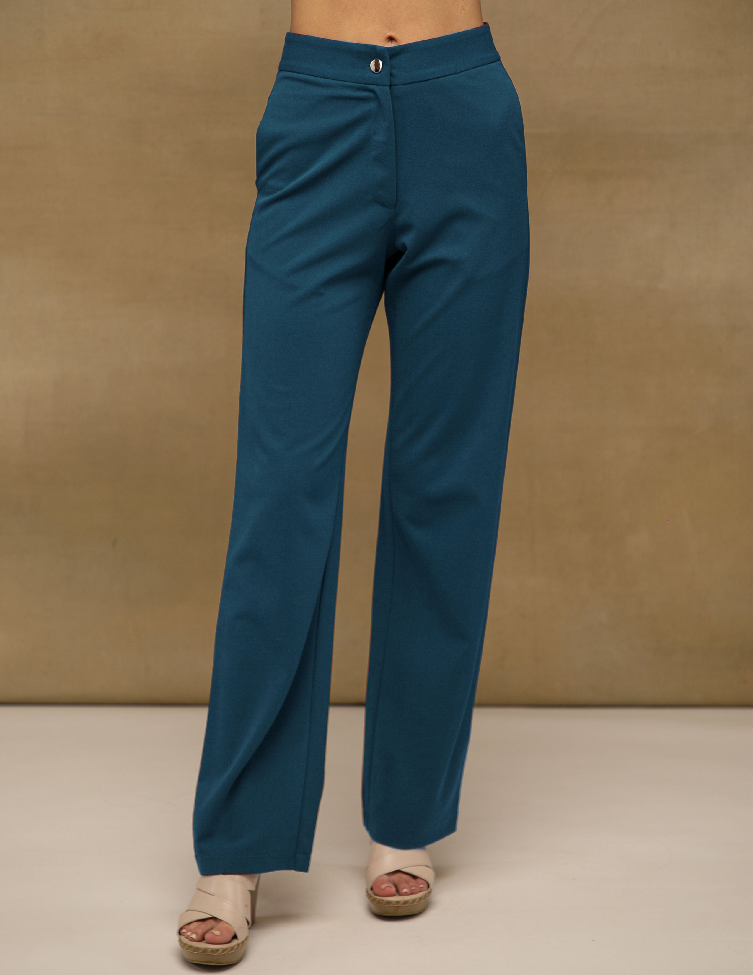 Ink Blue High Waist Trousers