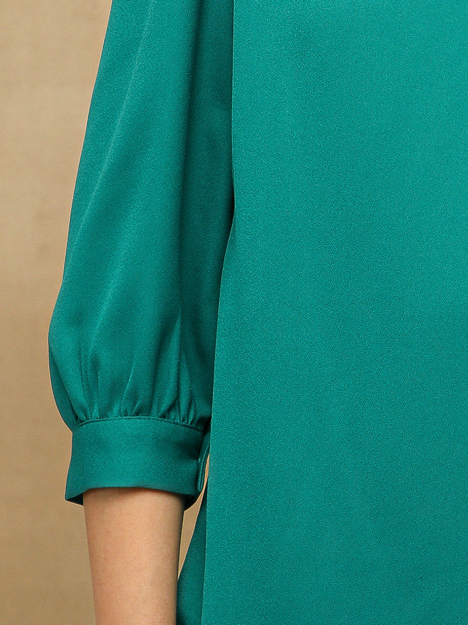 Teal Tie Neck Top